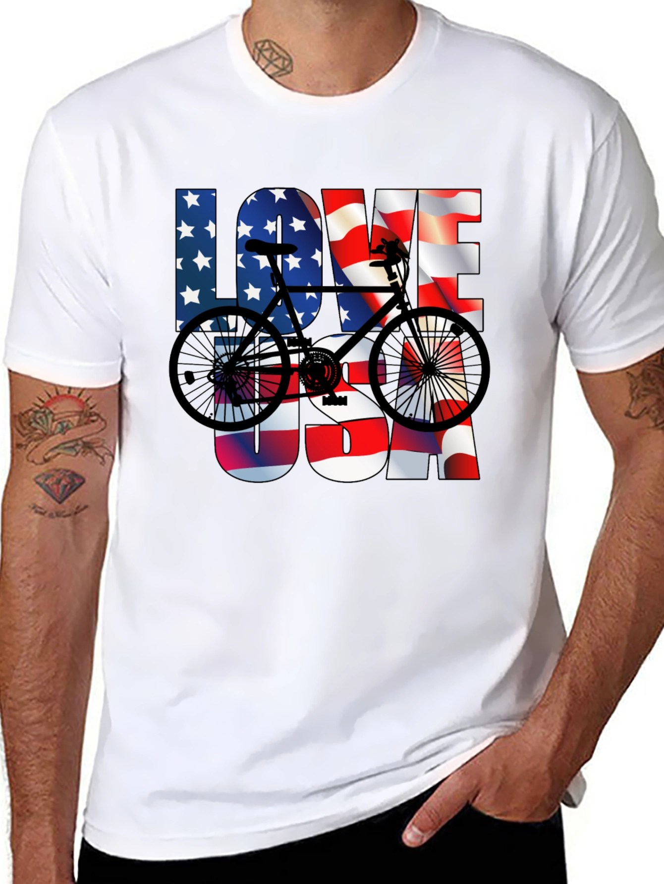 Love USA Bicycle Graphic Tee