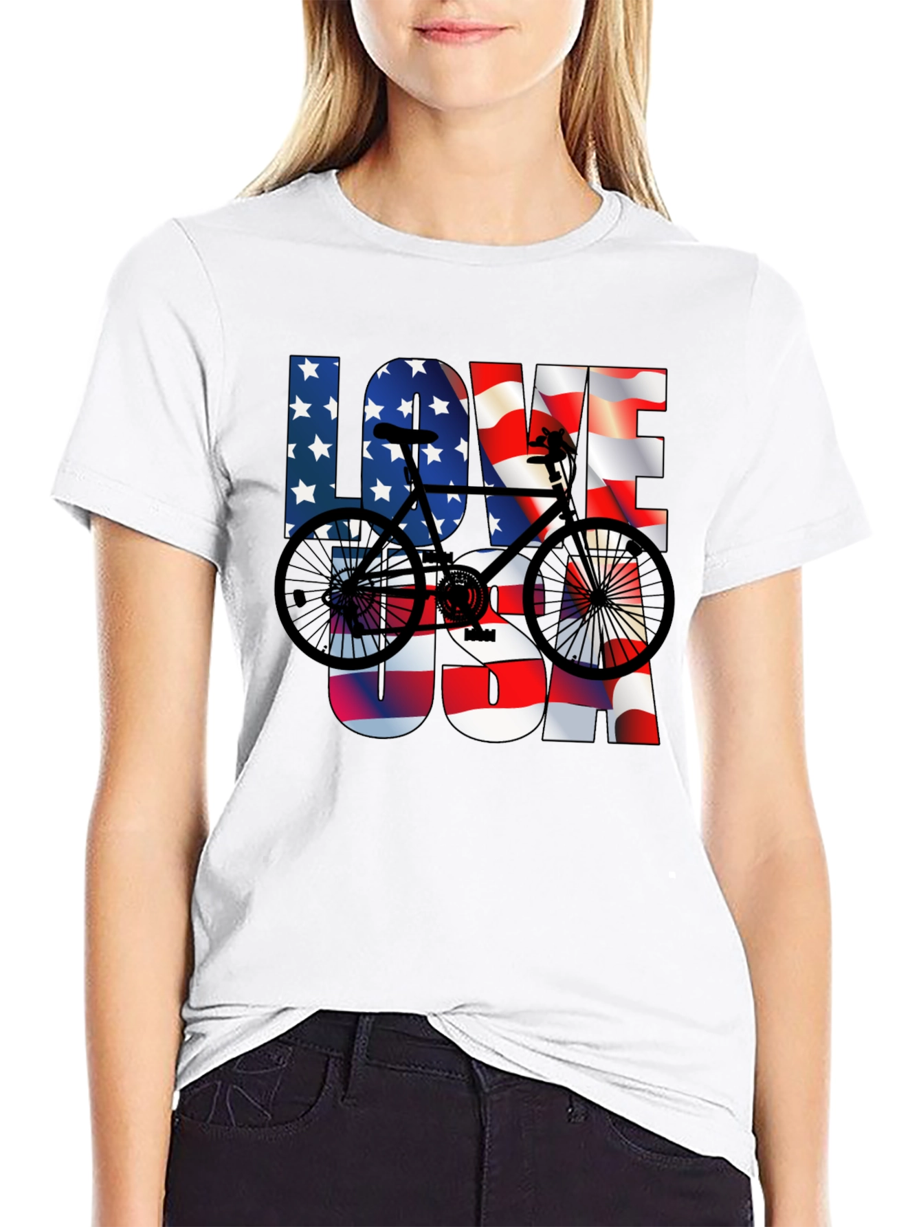 Love USA Bicycle Graphic Tee