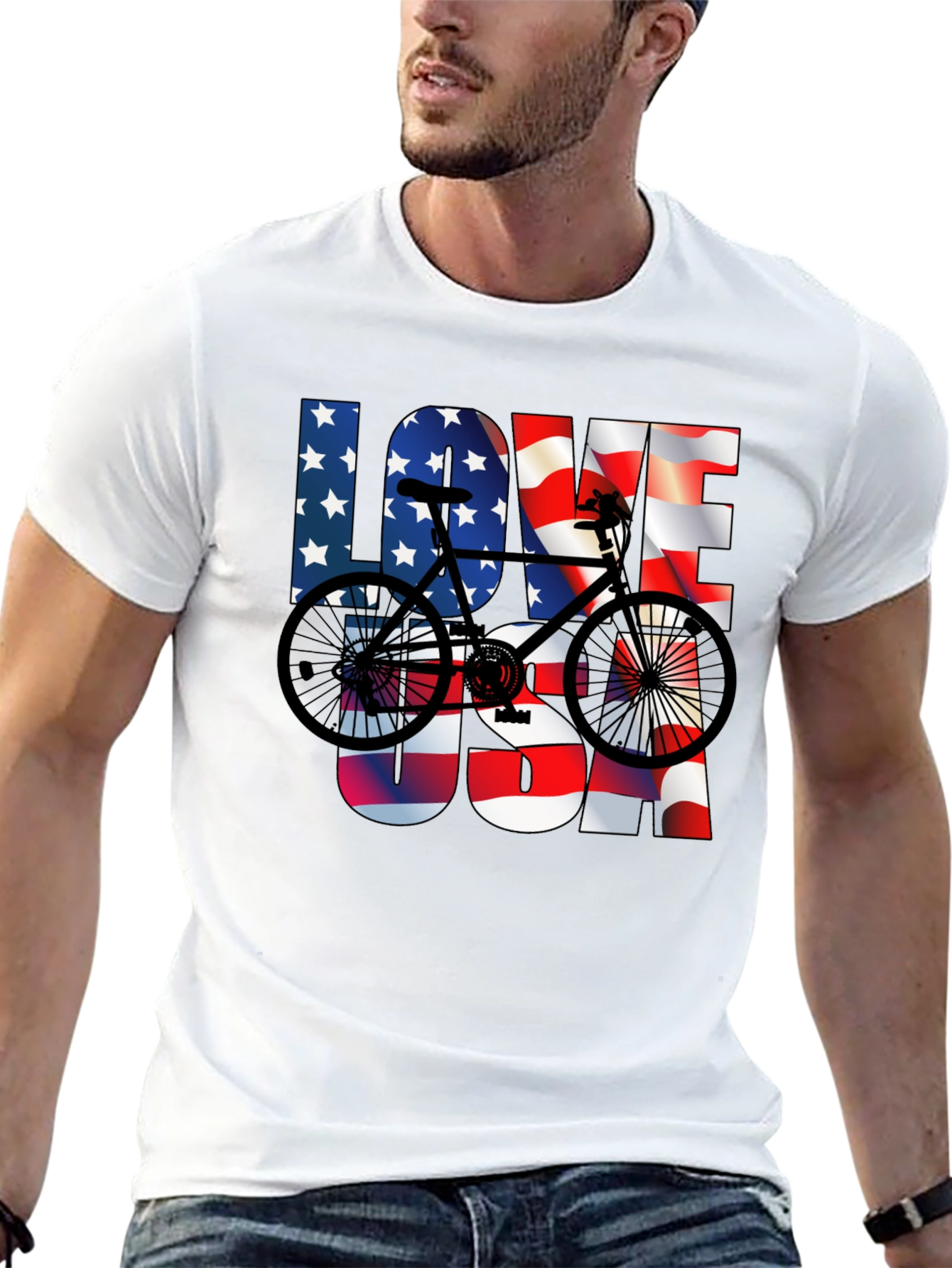 Love USA Bicycle Graphic Tee