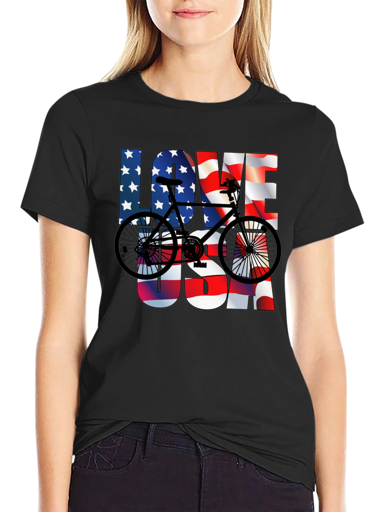 Love USA Bicycle Graphic Tee