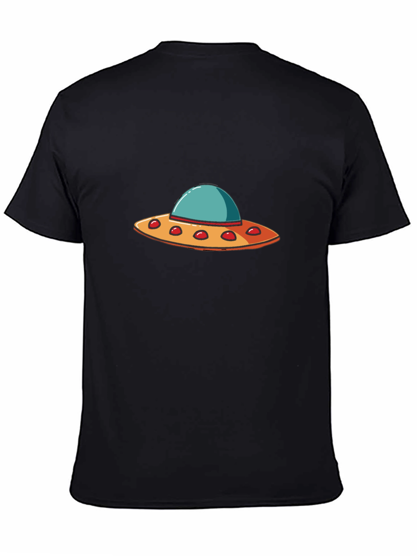 UFO Graphic T-Shirt - Black Crew Neck Tee