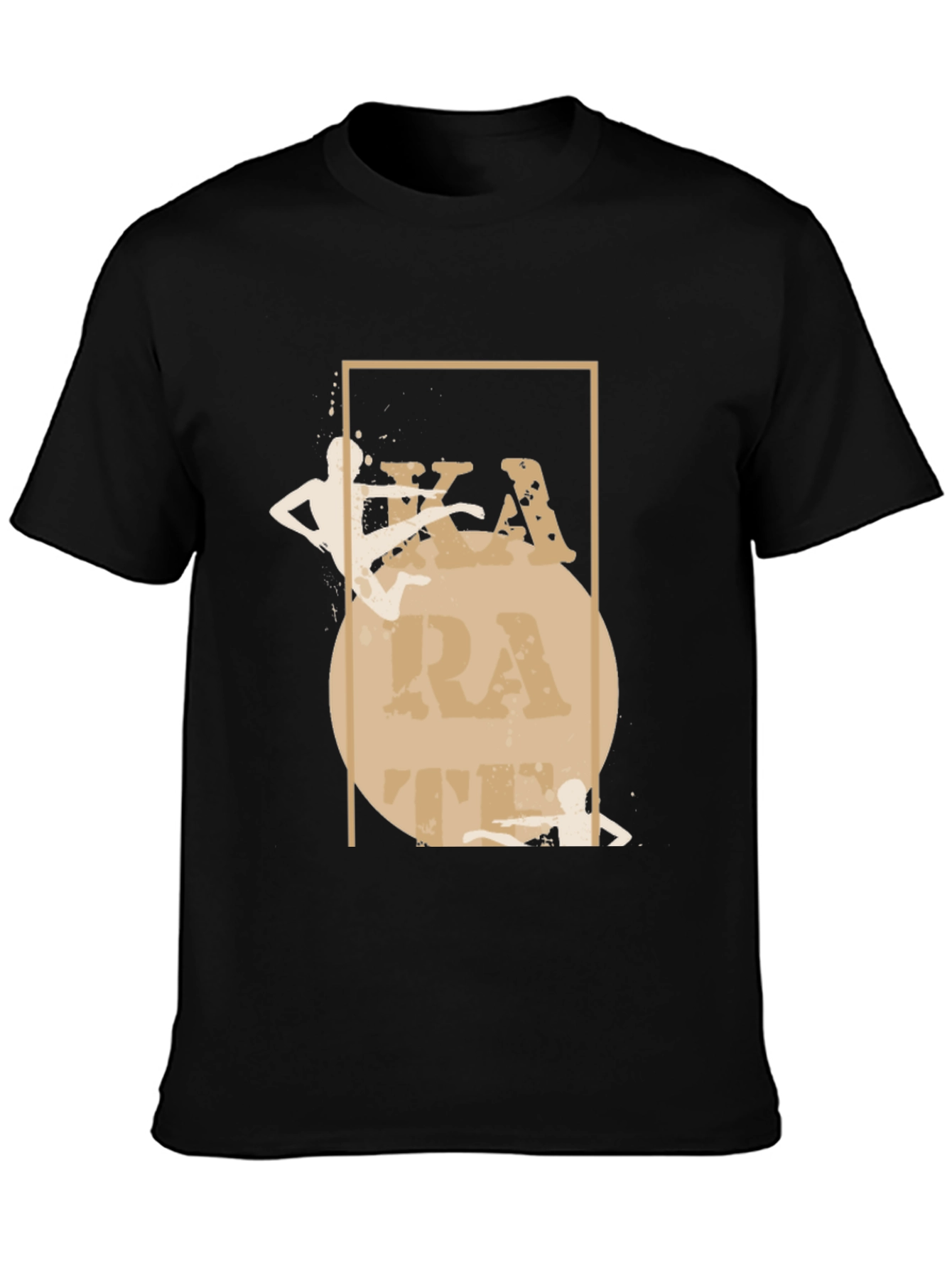 Karate Graphic Print Black T-Shirt