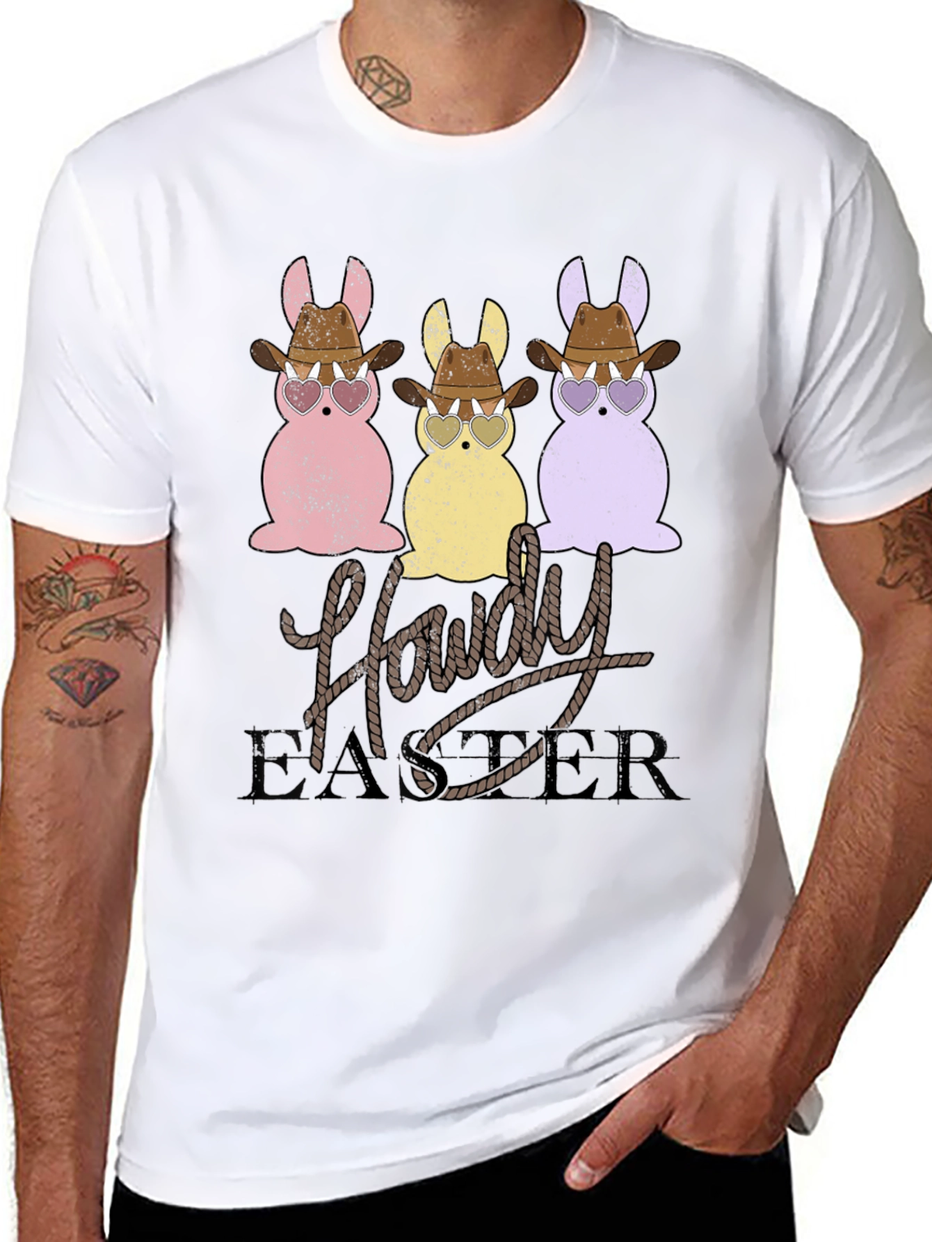 Howdy Easter Bunny Graphic T-Shirt