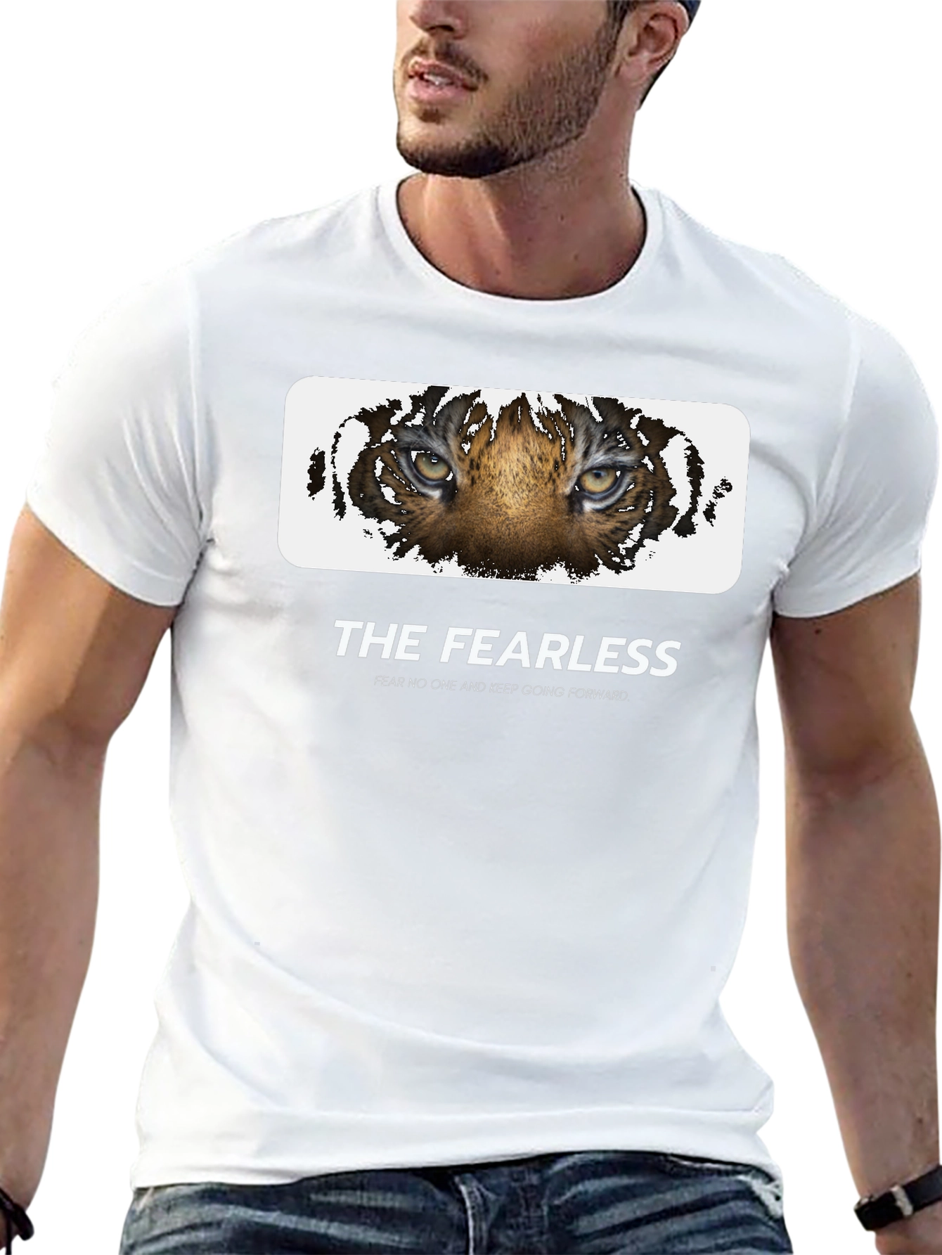 The Fearless Tiger Graphic Tee - Black Cotton