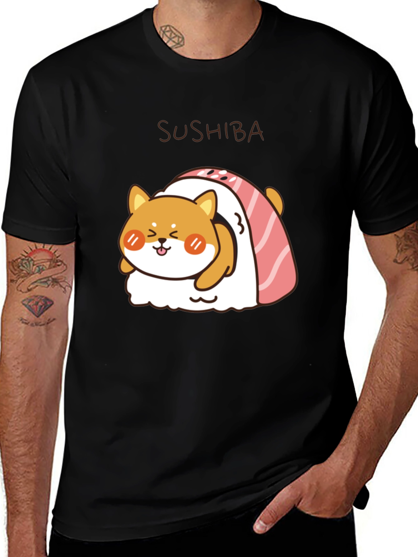 Sushi Shiba T-Shirt - Cute Dog Design!