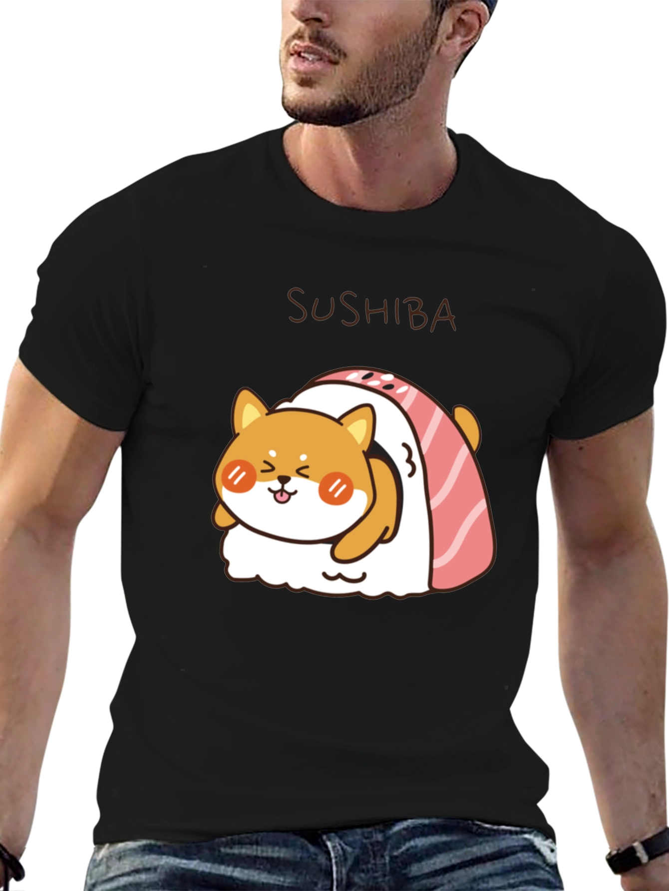 Sushi Shiba T-Shirt - Cute Dog Design!