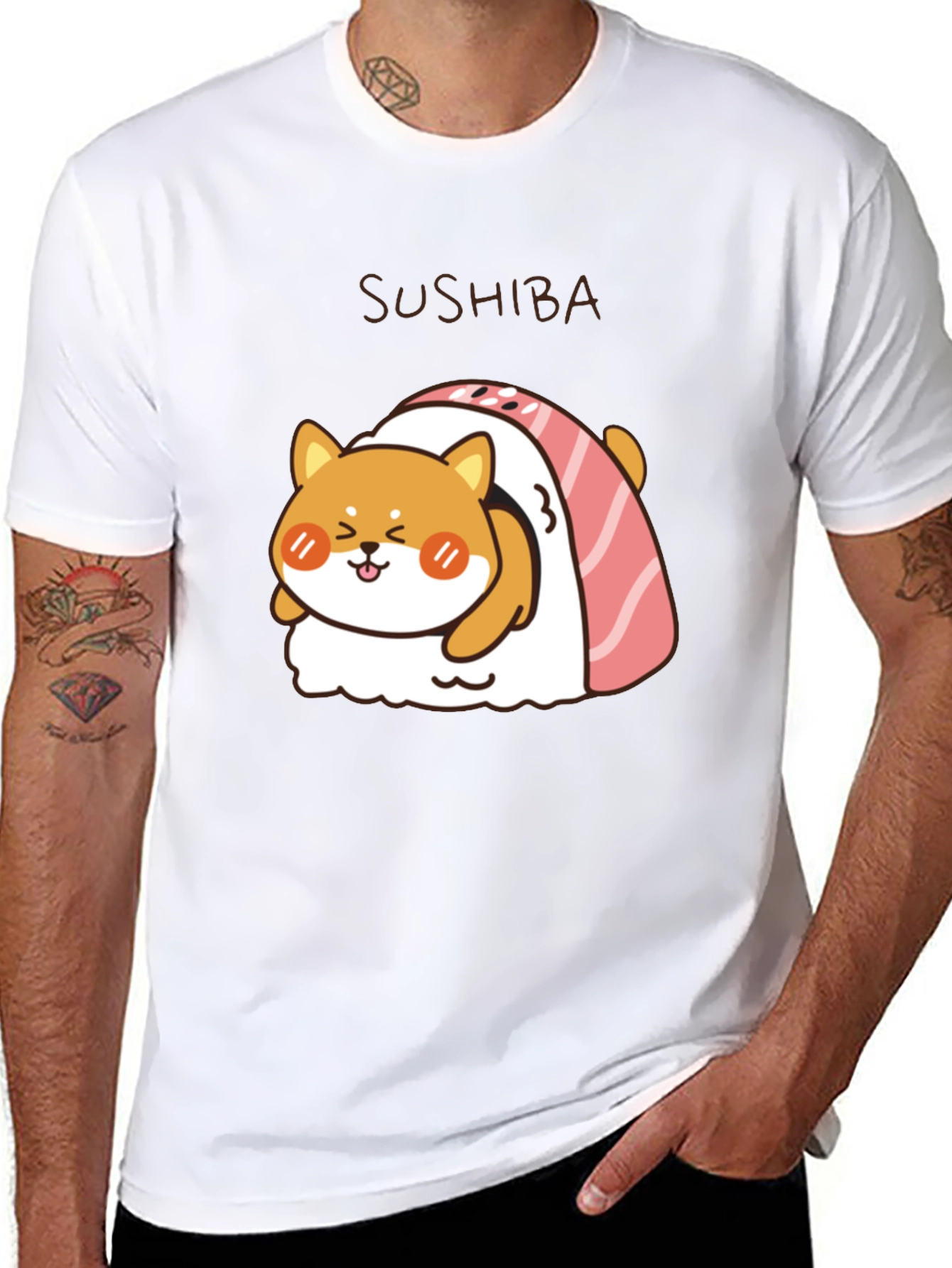 Sushi Shiba T-Shirt - Cute Dog Design!