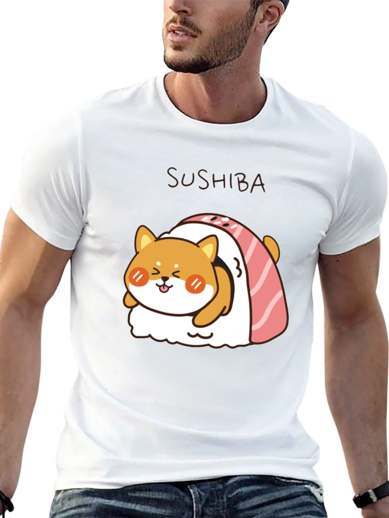 Sushi Shiba T-Shirt - Cute Dog Design!