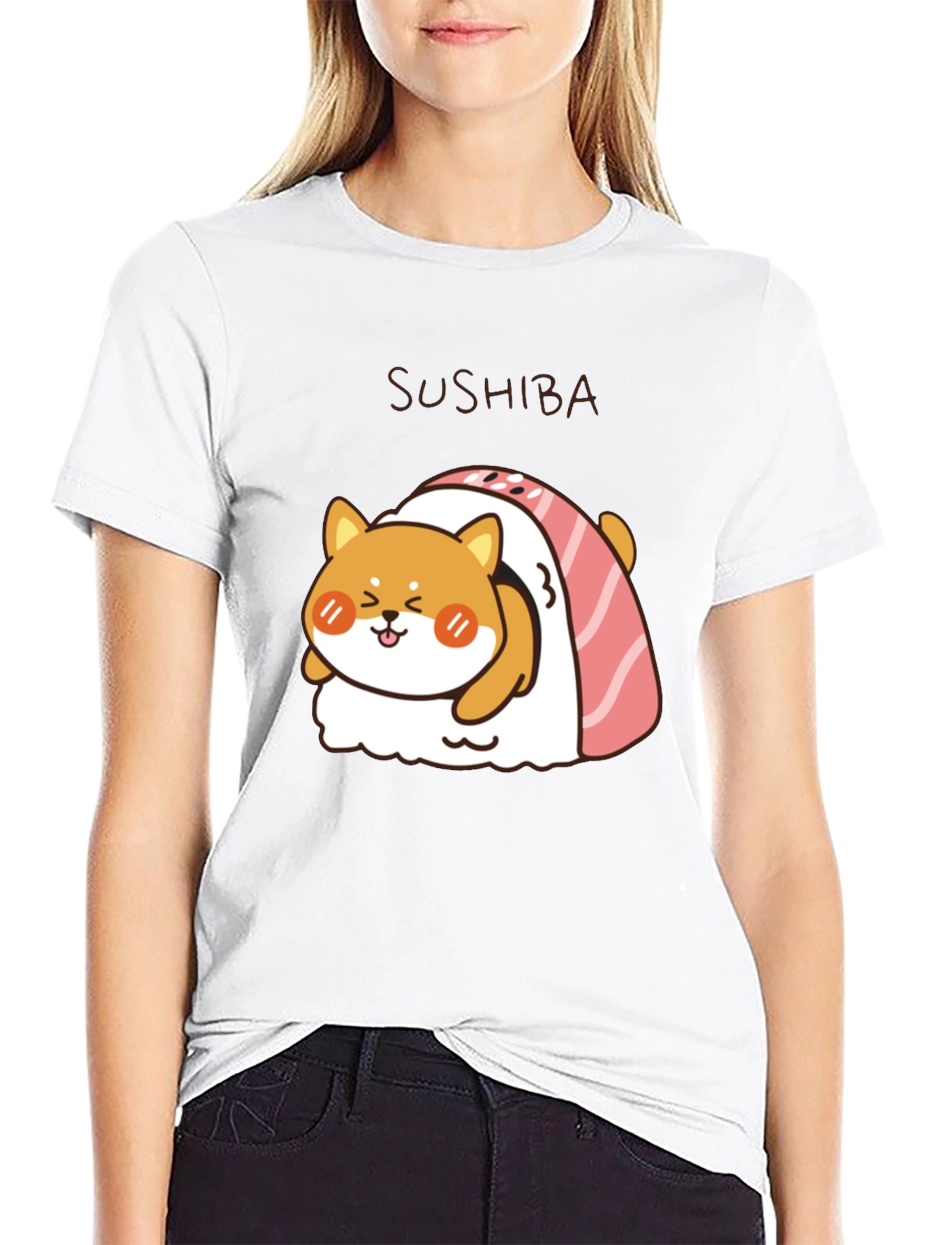 Sushi Shiba T-Shirt - Cute Dog Design!