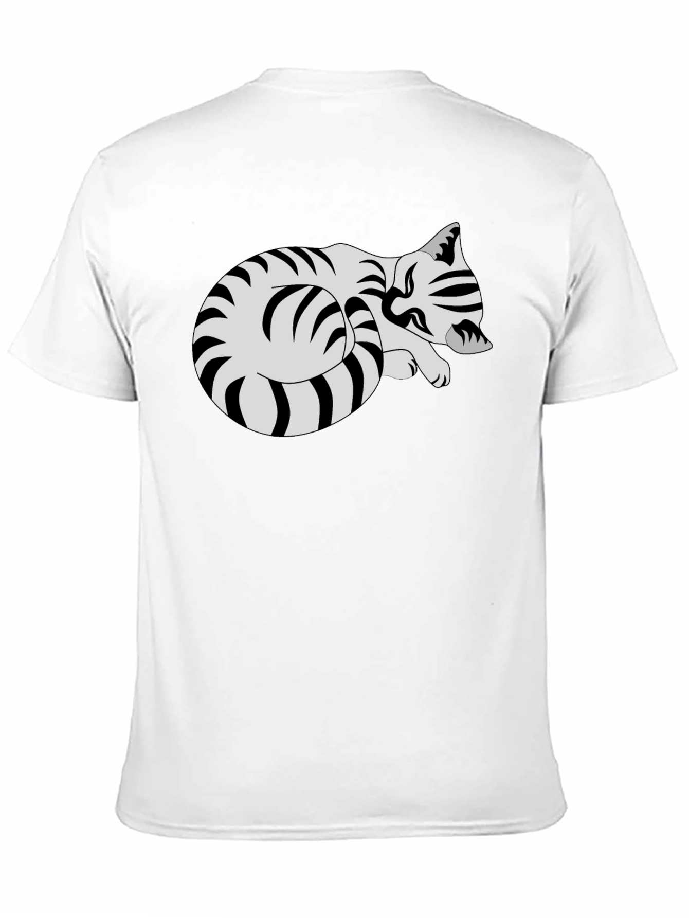 Striped Cat Graphic Tee - Comfy Casual Style