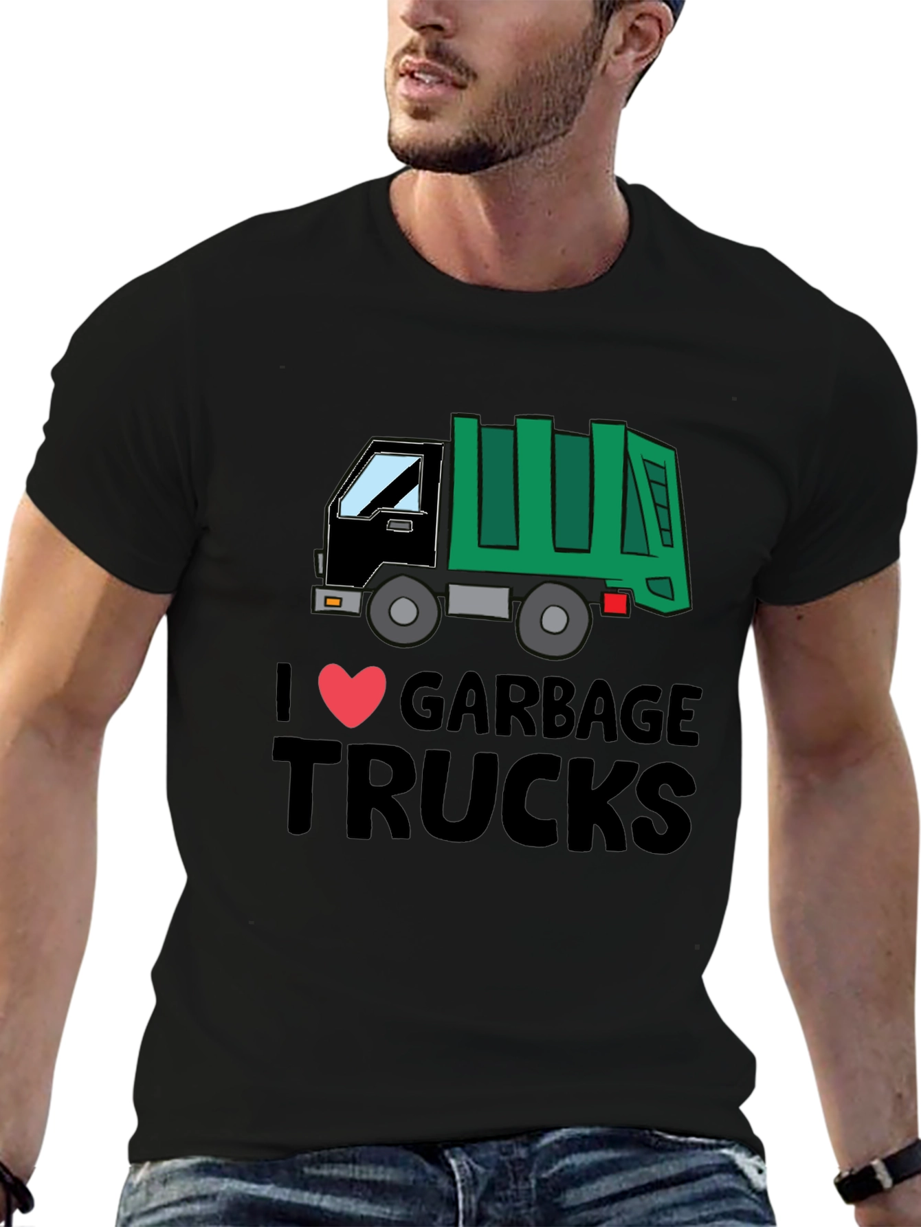 I Love Garbage Trucks T-Shirt - Fun Graphic Tee