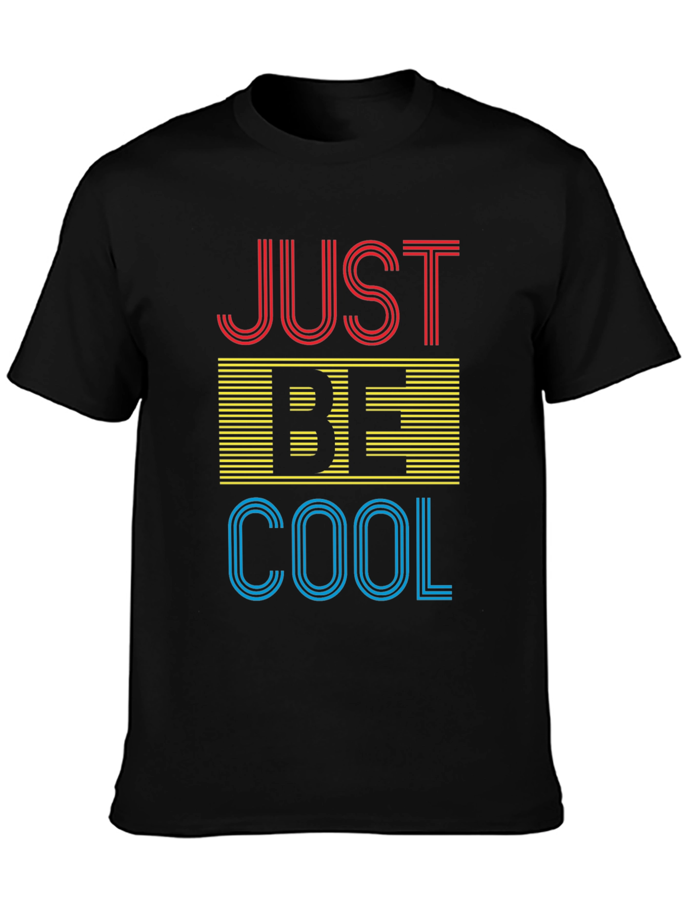 Just Be Cool Black Graphic Tee