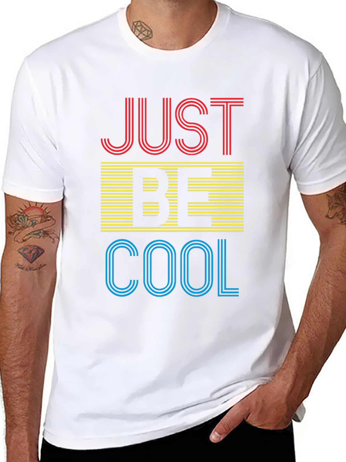 Just Be Cool Black Graphic Tee