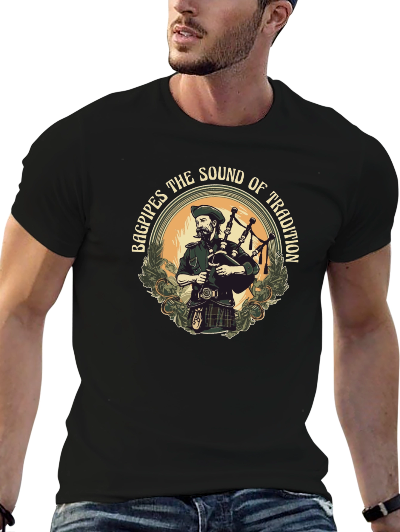Bagpipes the Sound of Tradition Graphic T-Shirt