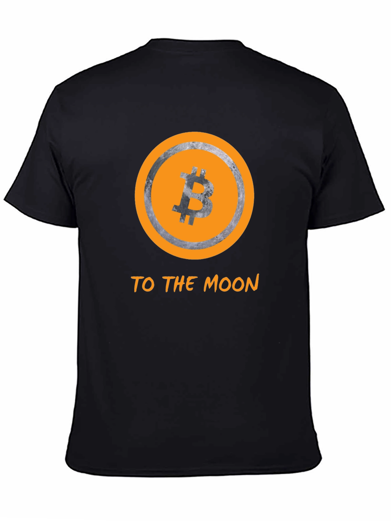 Bitcoin to the Moon Black T-Shirt