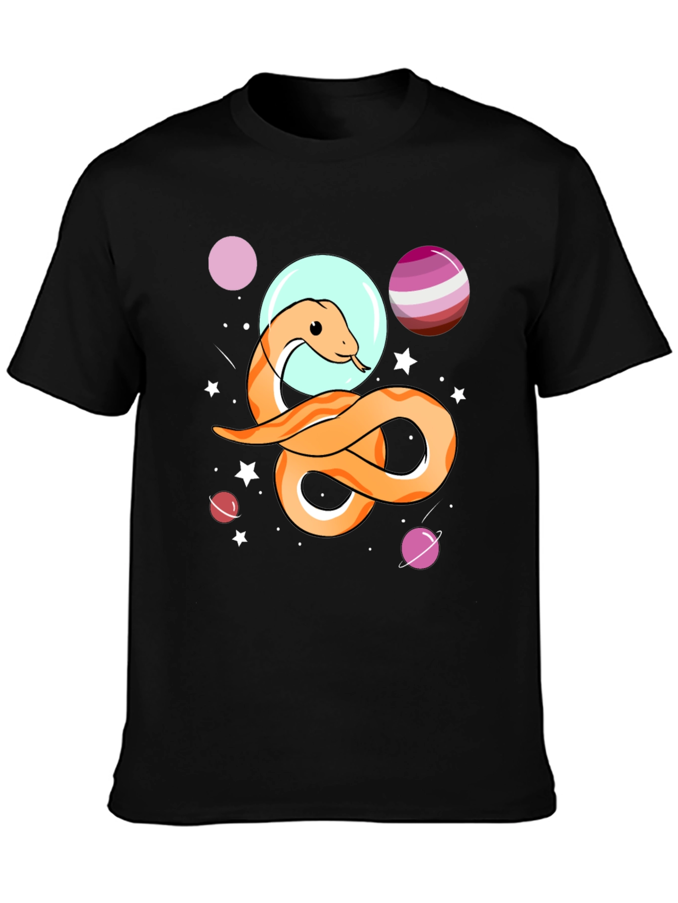 Space Snake Graphic Tee - Unisex Black T-Shirt