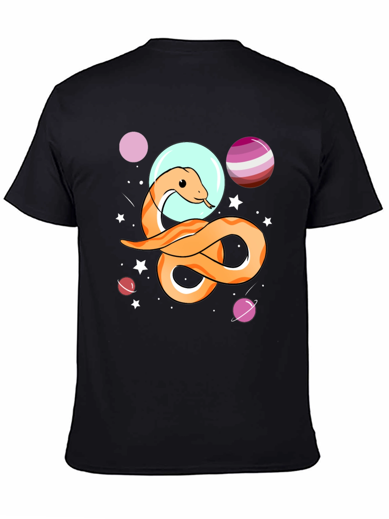 Space Snake Graphic Tee - Unisex Black T-Shirt