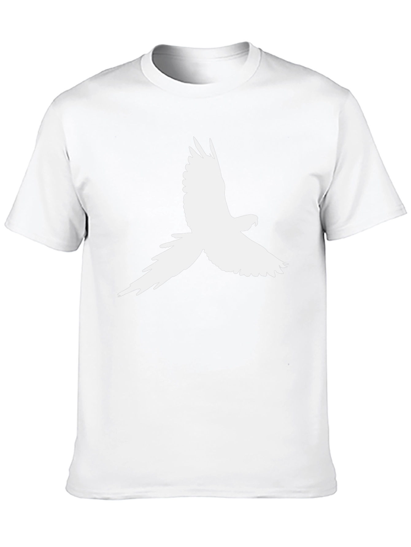 Parrot Silhouette Graphic Tee - Black Cotton T-Shirt