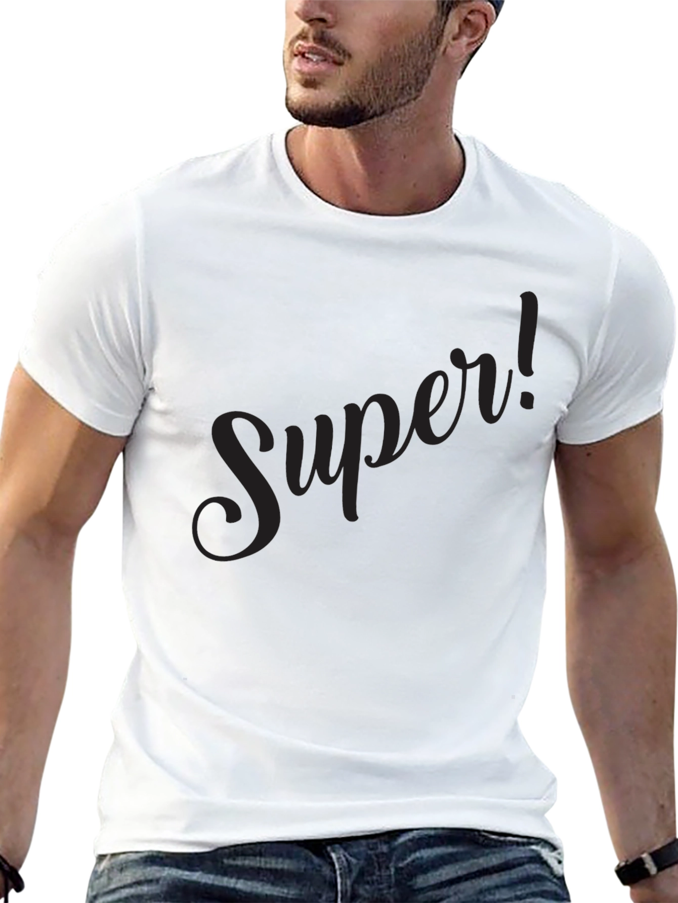 Super! Black Graphic Tee - Mens Classic Fit