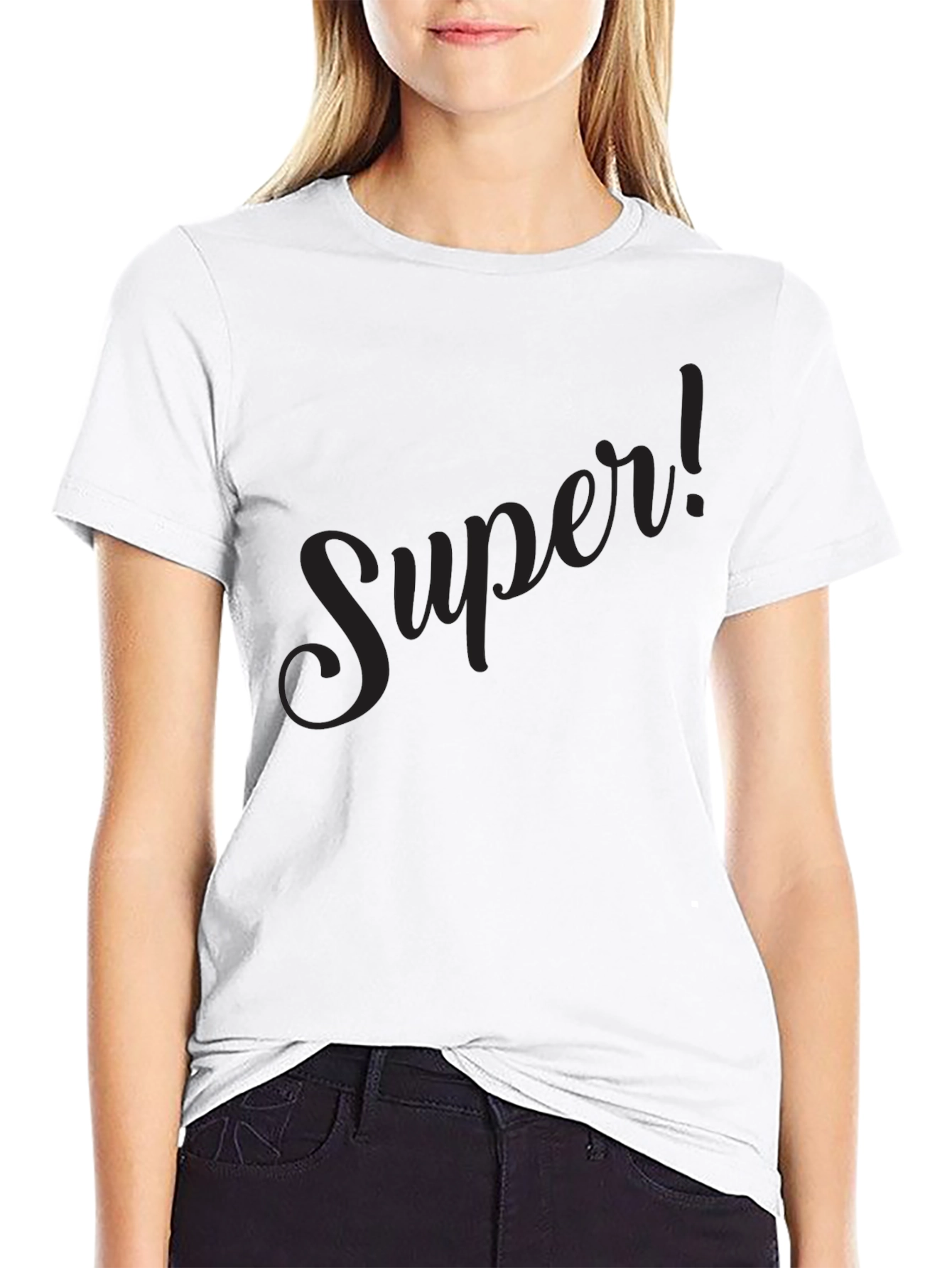 Super! Black Graphic Tee - Mens Classic Fit