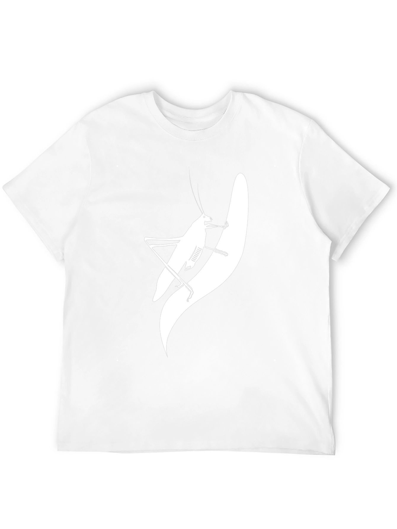 Black T-Shirt with White Mantis Design