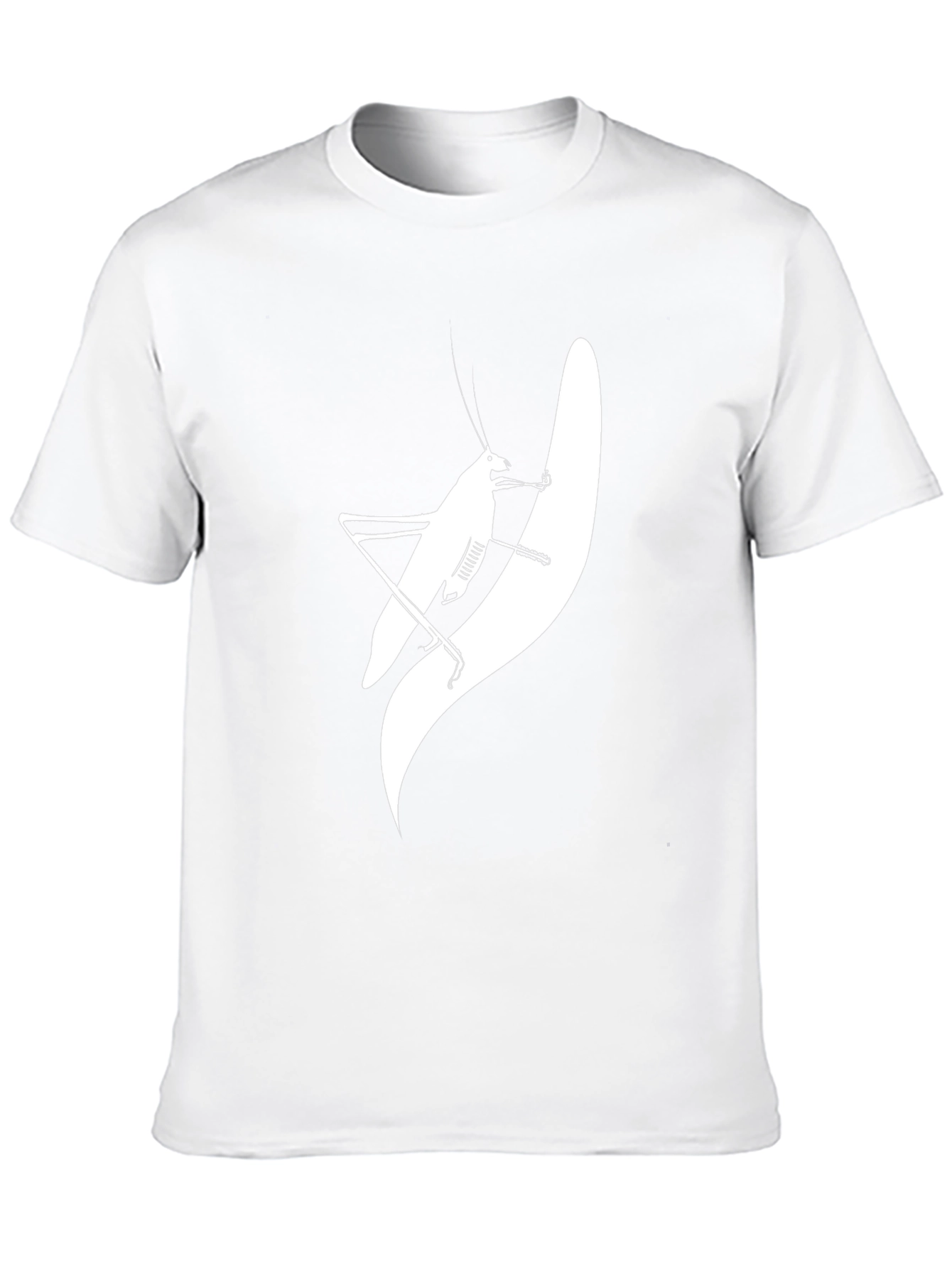 Black T-Shirt with White Mantis Design