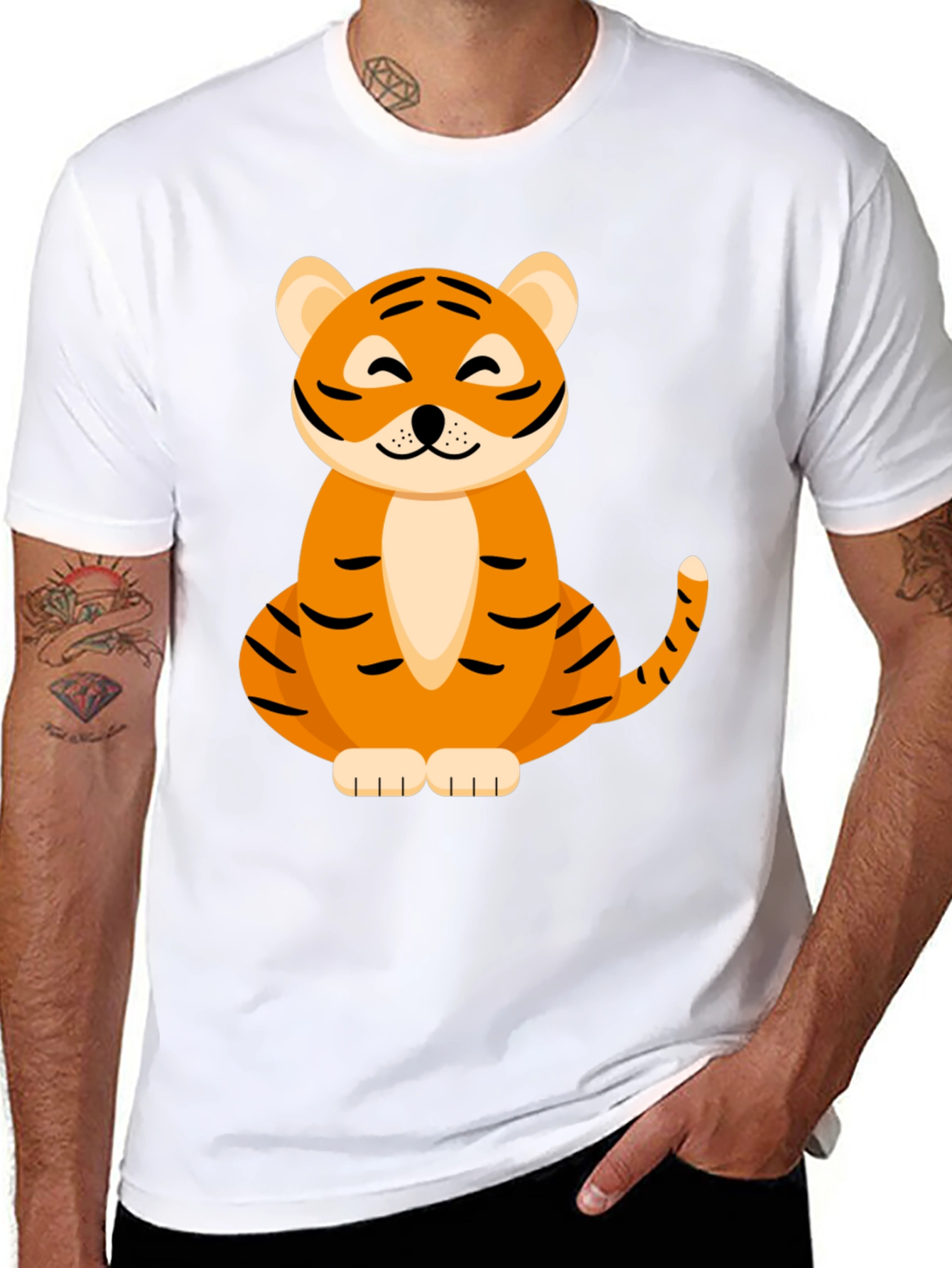 Cute Tiger Graphic Tee - Soft & Stylish