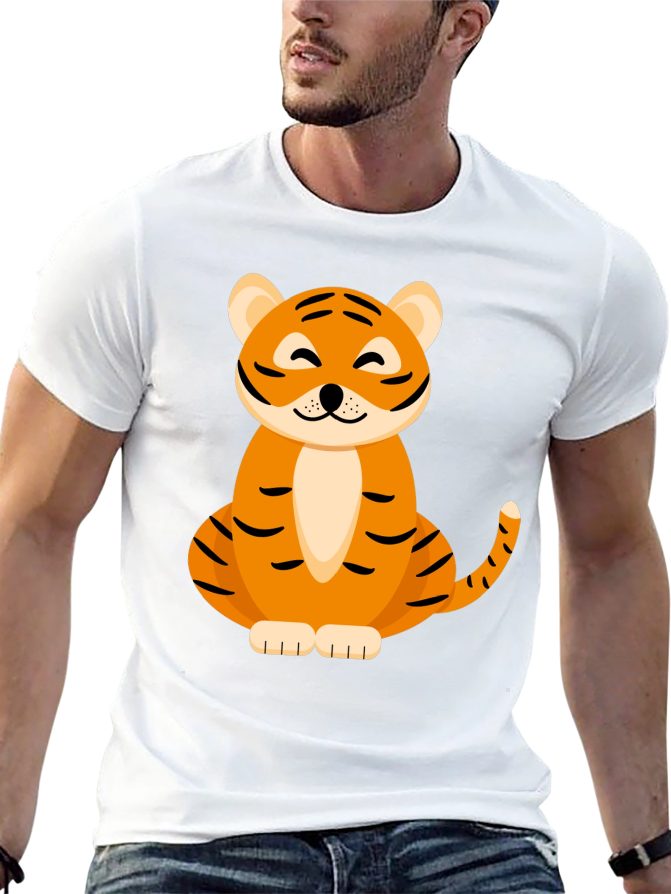 Cute Tiger Graphic Tee - Soft & Stylish