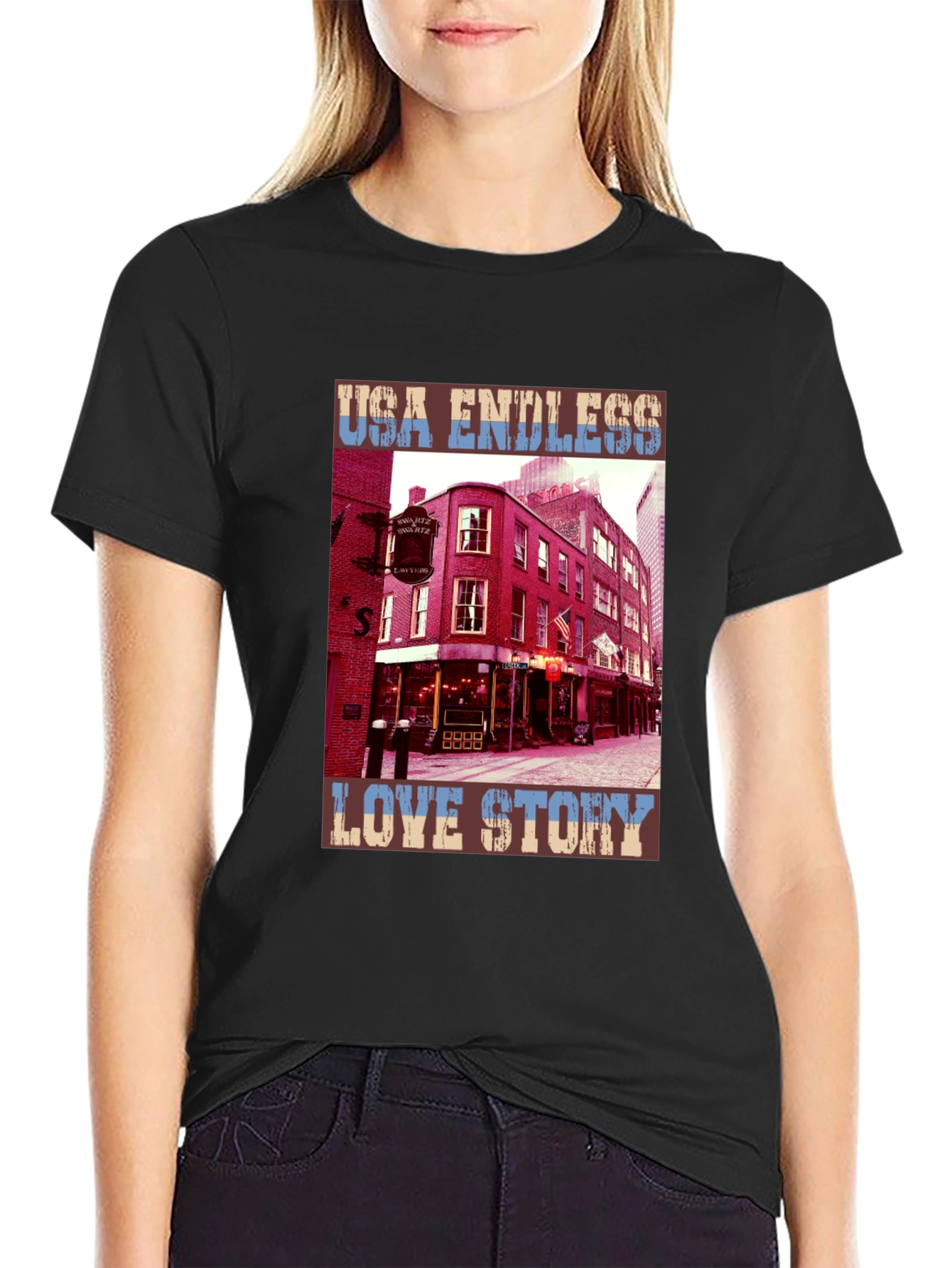 USA Endless Love Story Graphic Tee