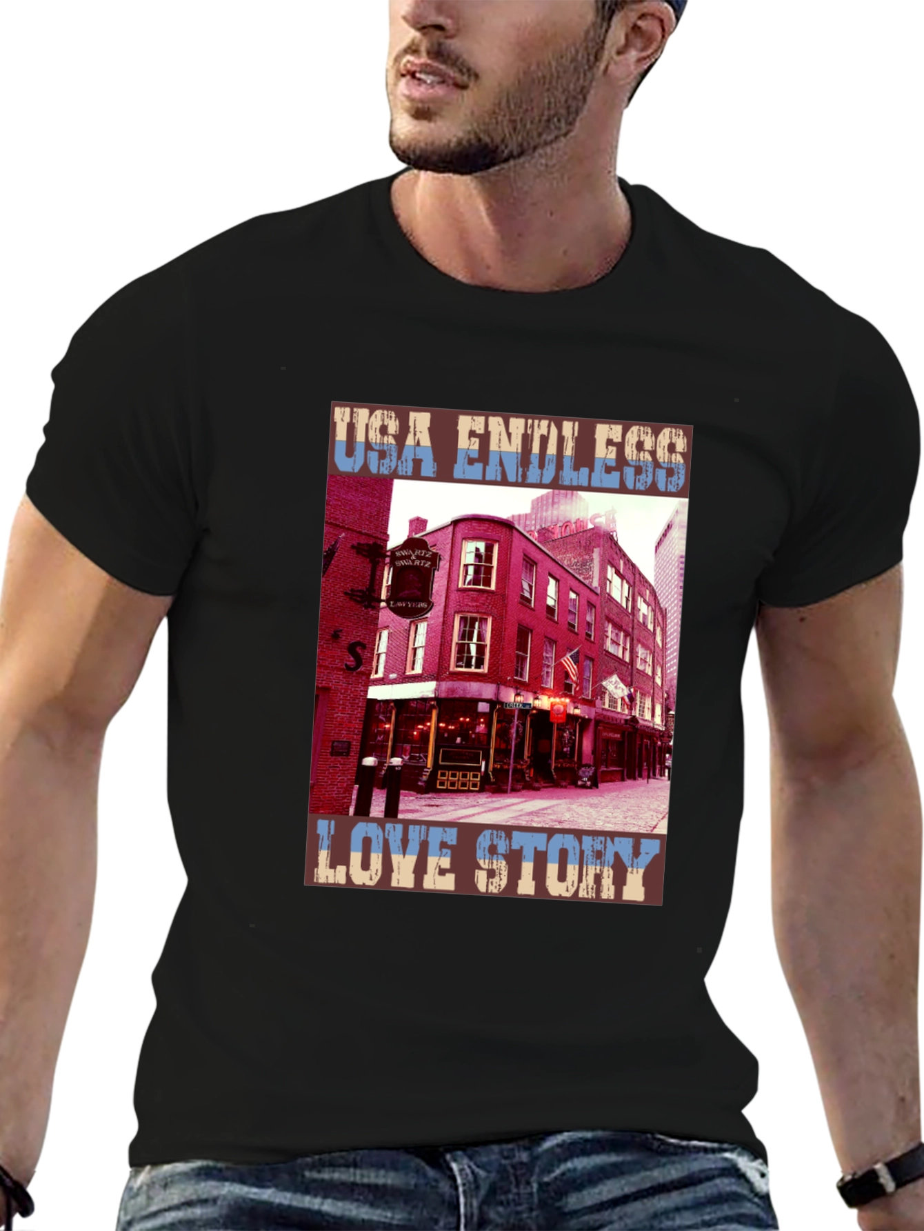 USA Endless Love Story Graphic Tee