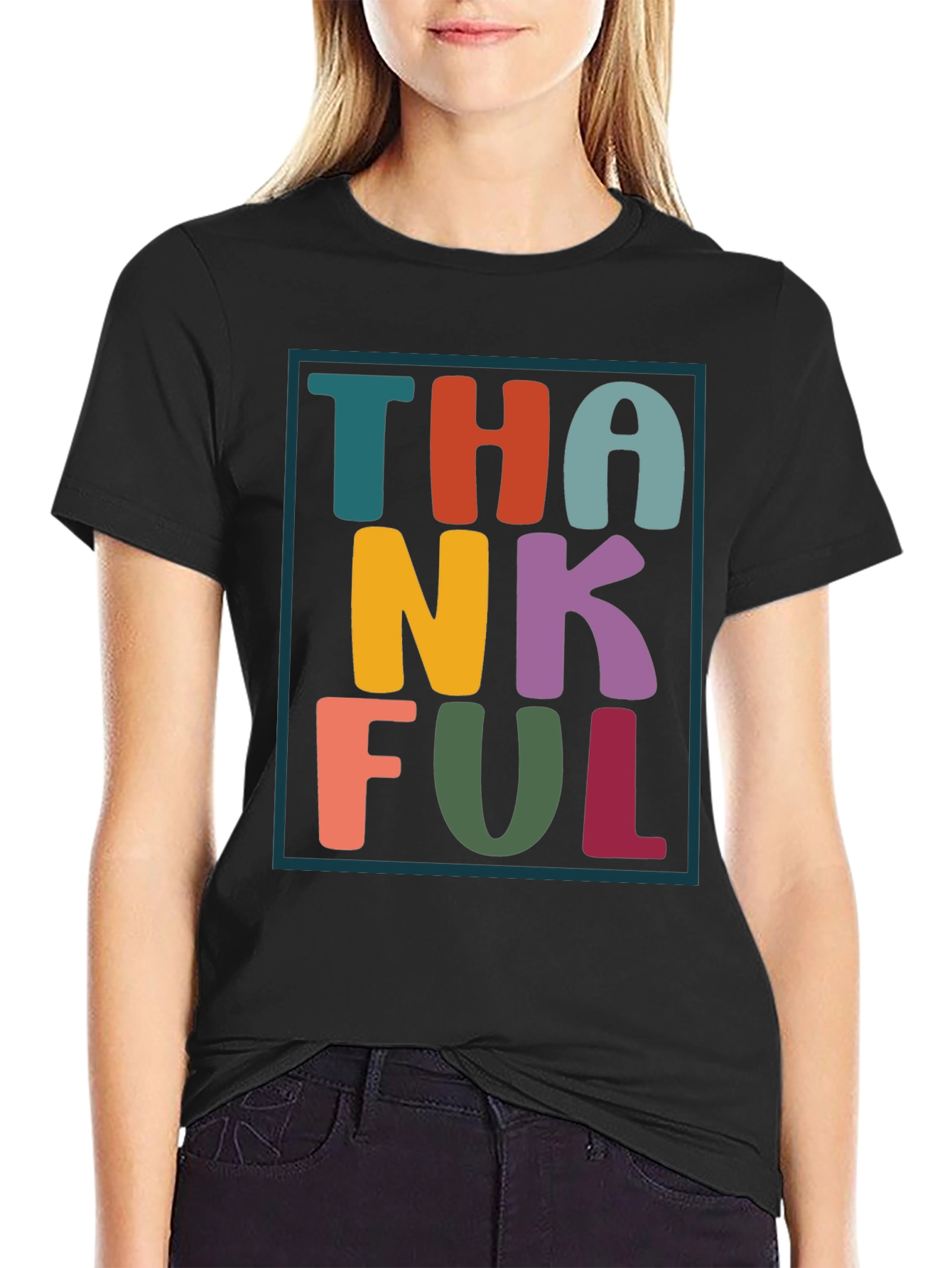 Thankful Graphic Tee - Festive Fall Apparel