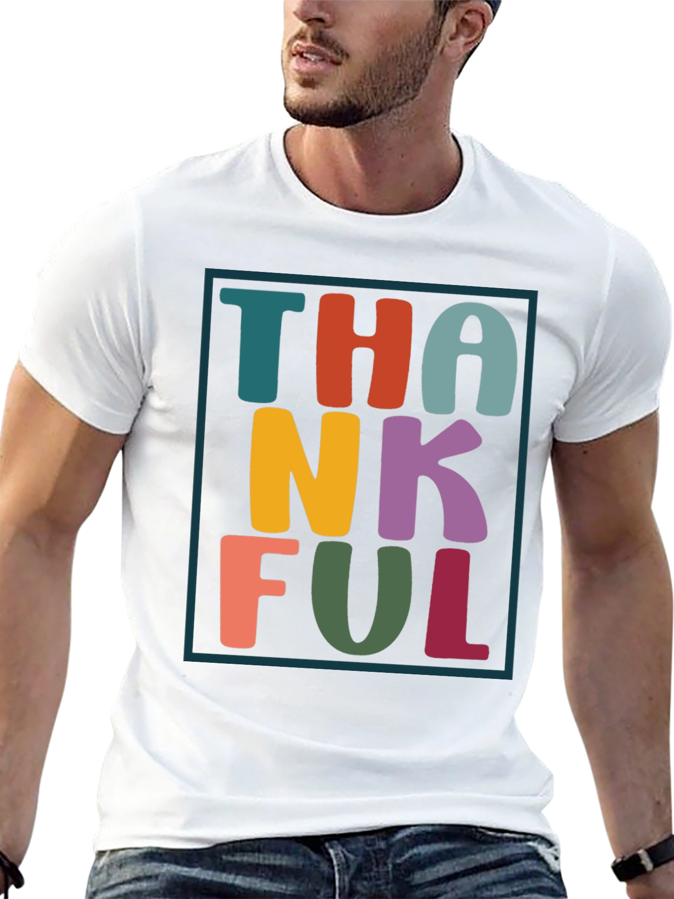 Thankful Graphic Tee - Festive Fall Apparel