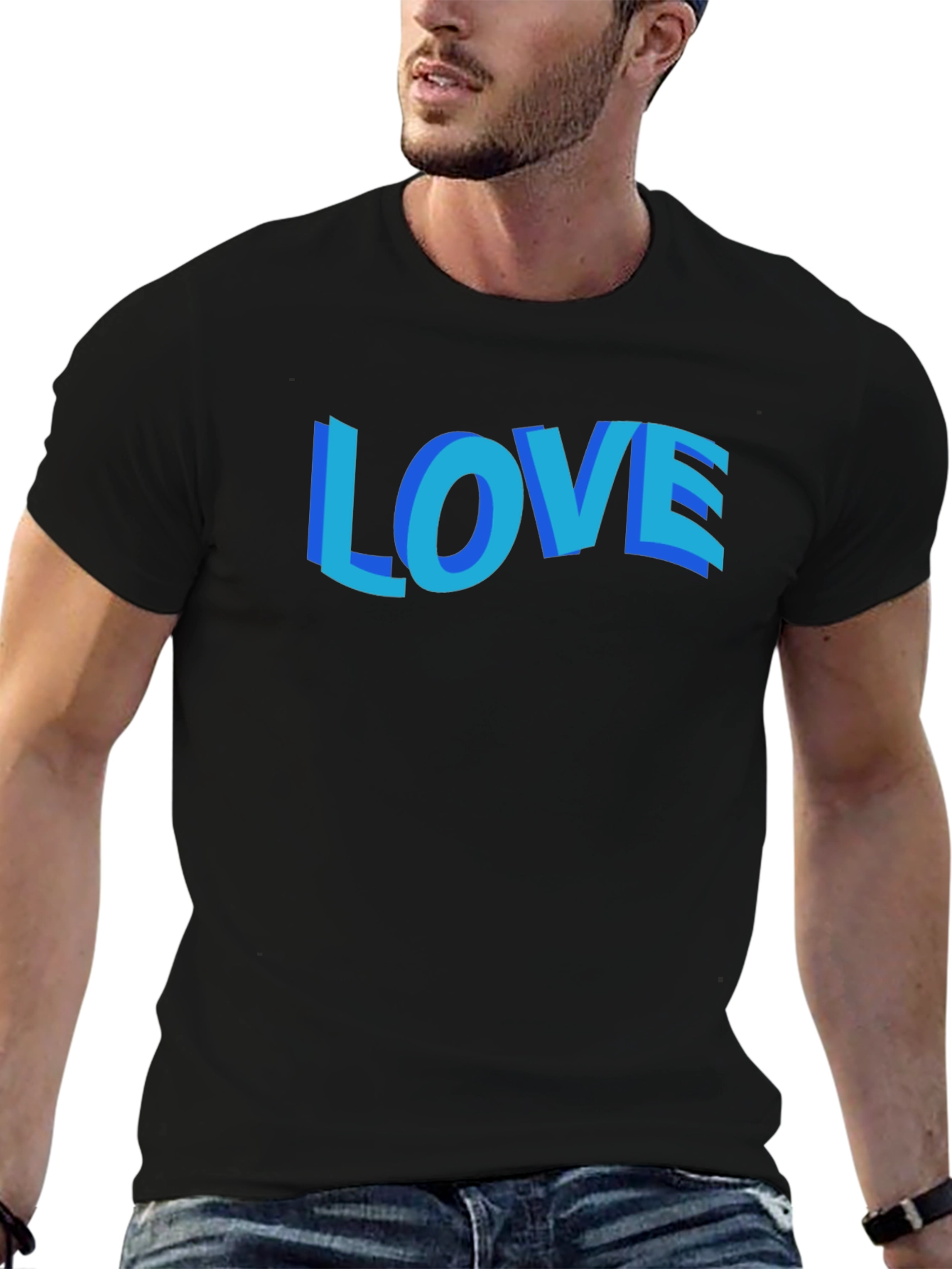 LOVE Graphic T-Shirt - Stylish Black Cotton Tee