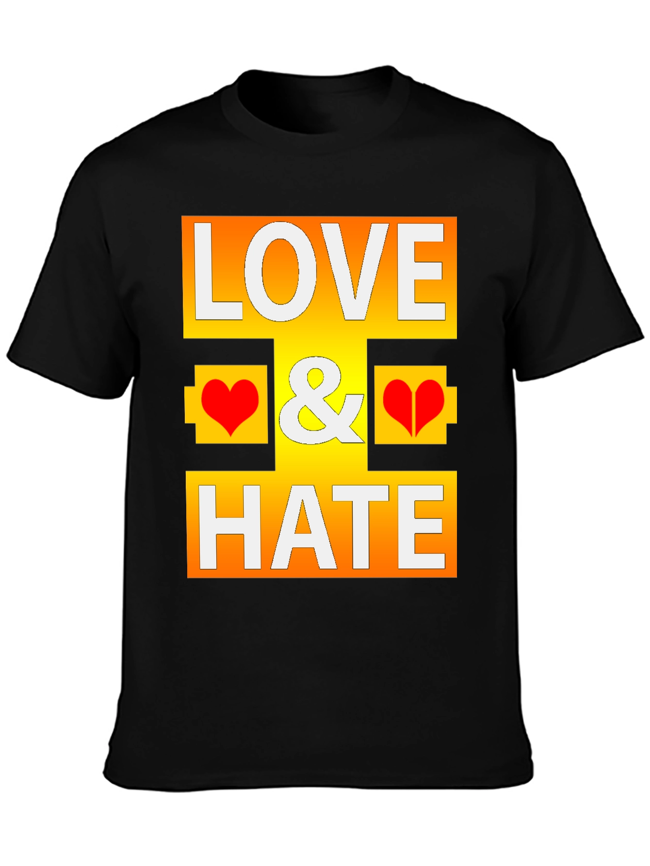 Love & Hate Graphic T-Shirt - Bold Statement Tee