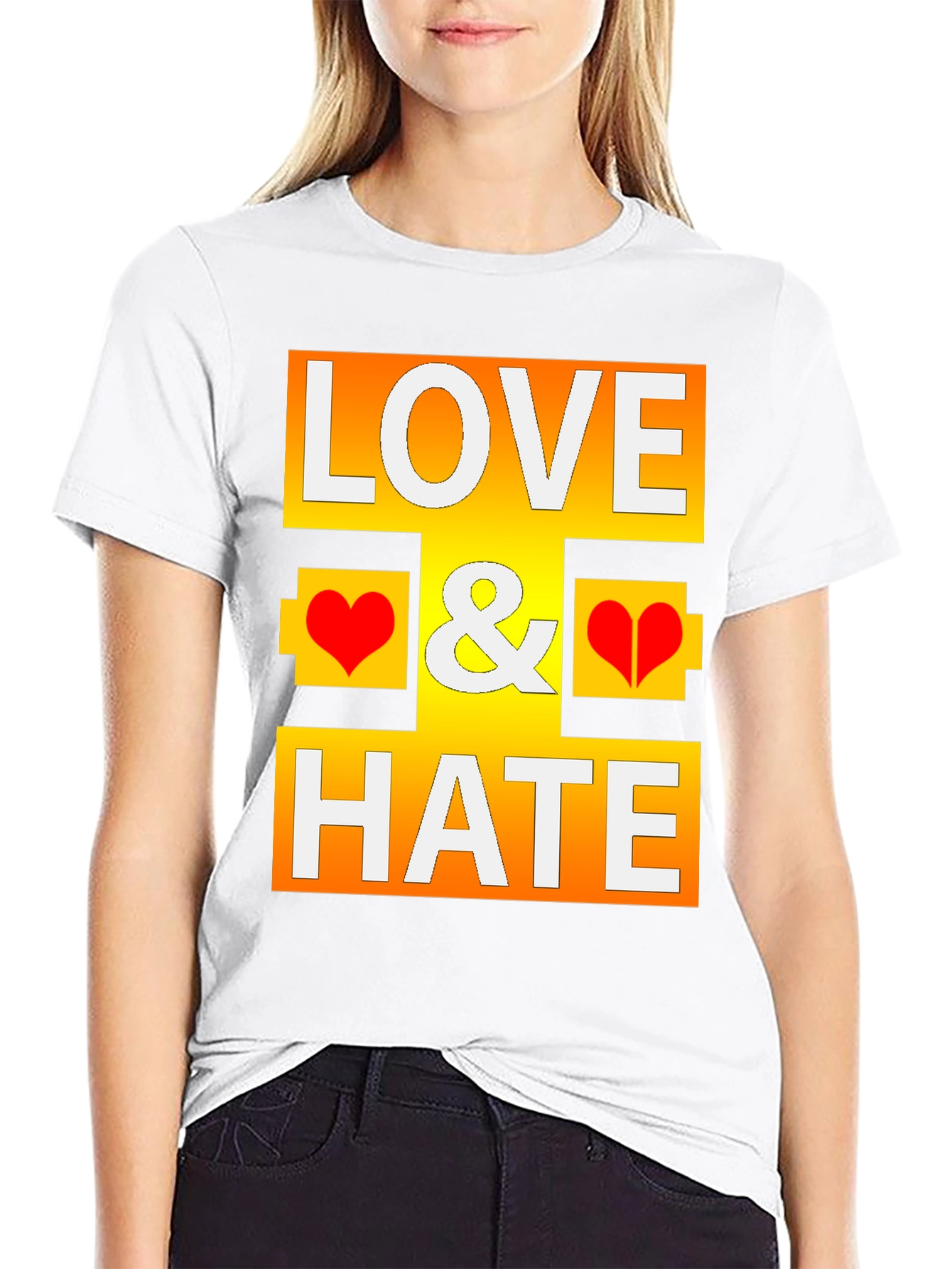 Love & Hate Graphic T-Shirt - Bold Statement Tee