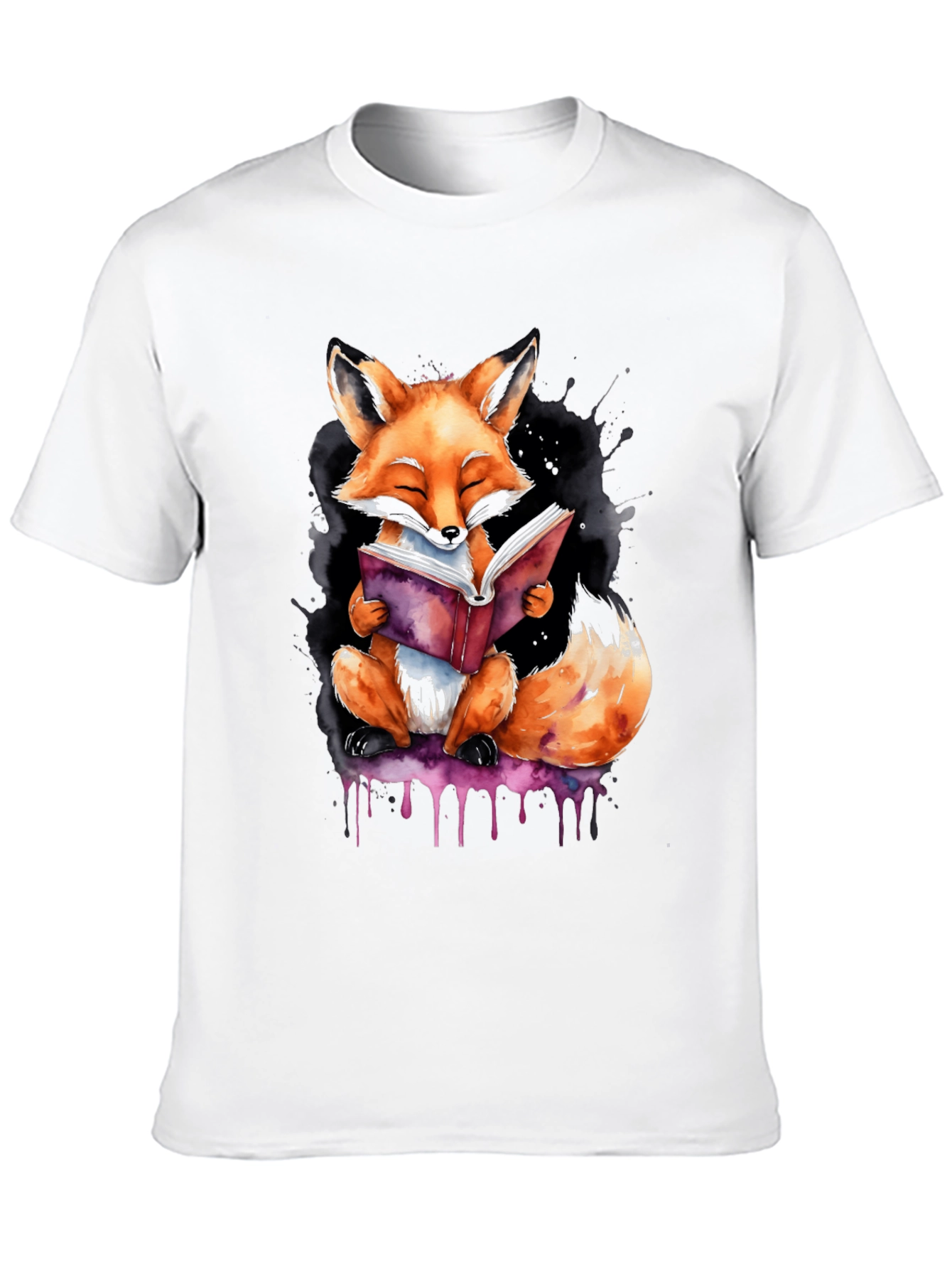 Reading Fox Graphic Tee - Stylish Unisex T-Shirt