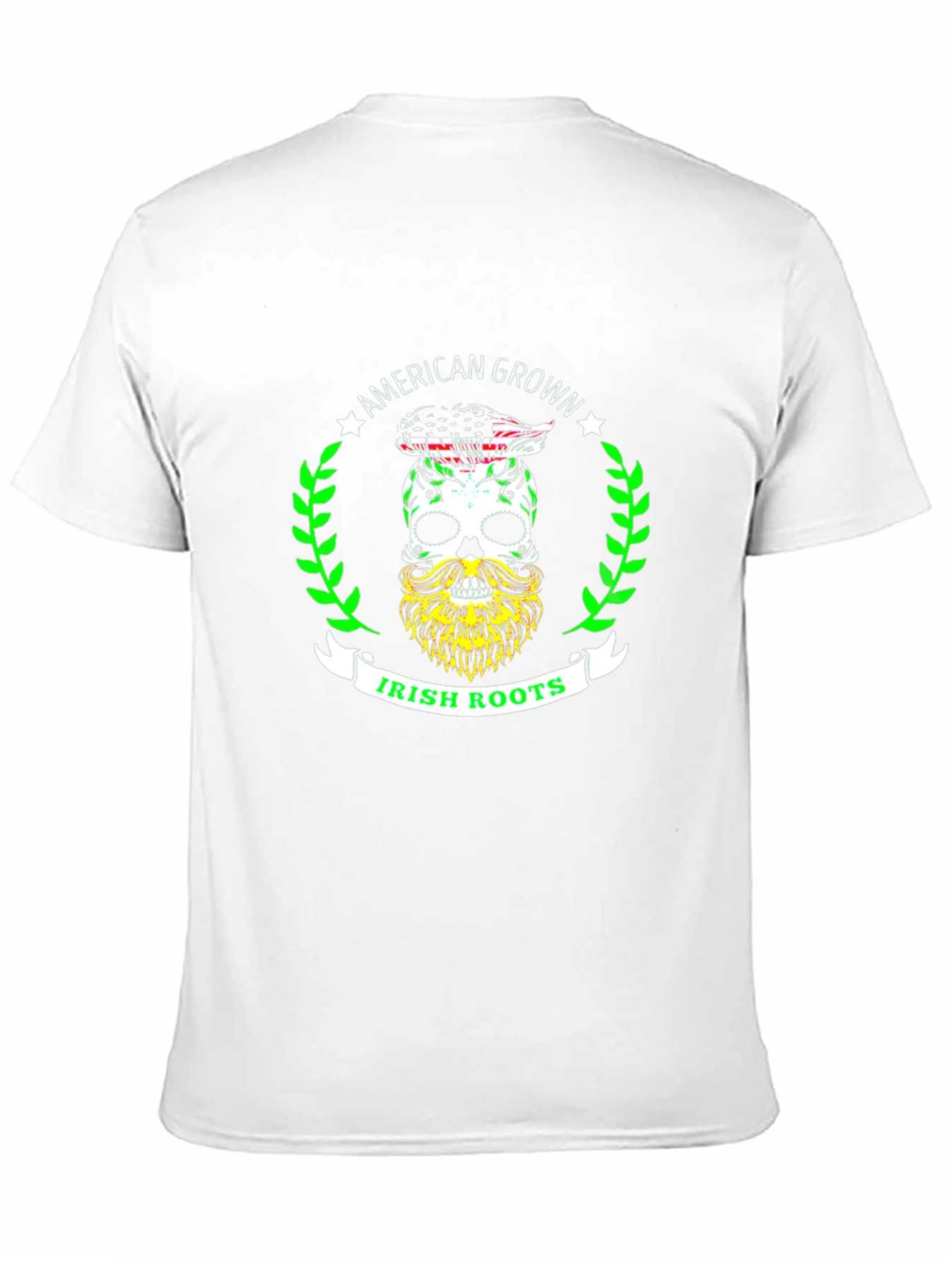 American Grown Irish Roots Skull Graphic Tee