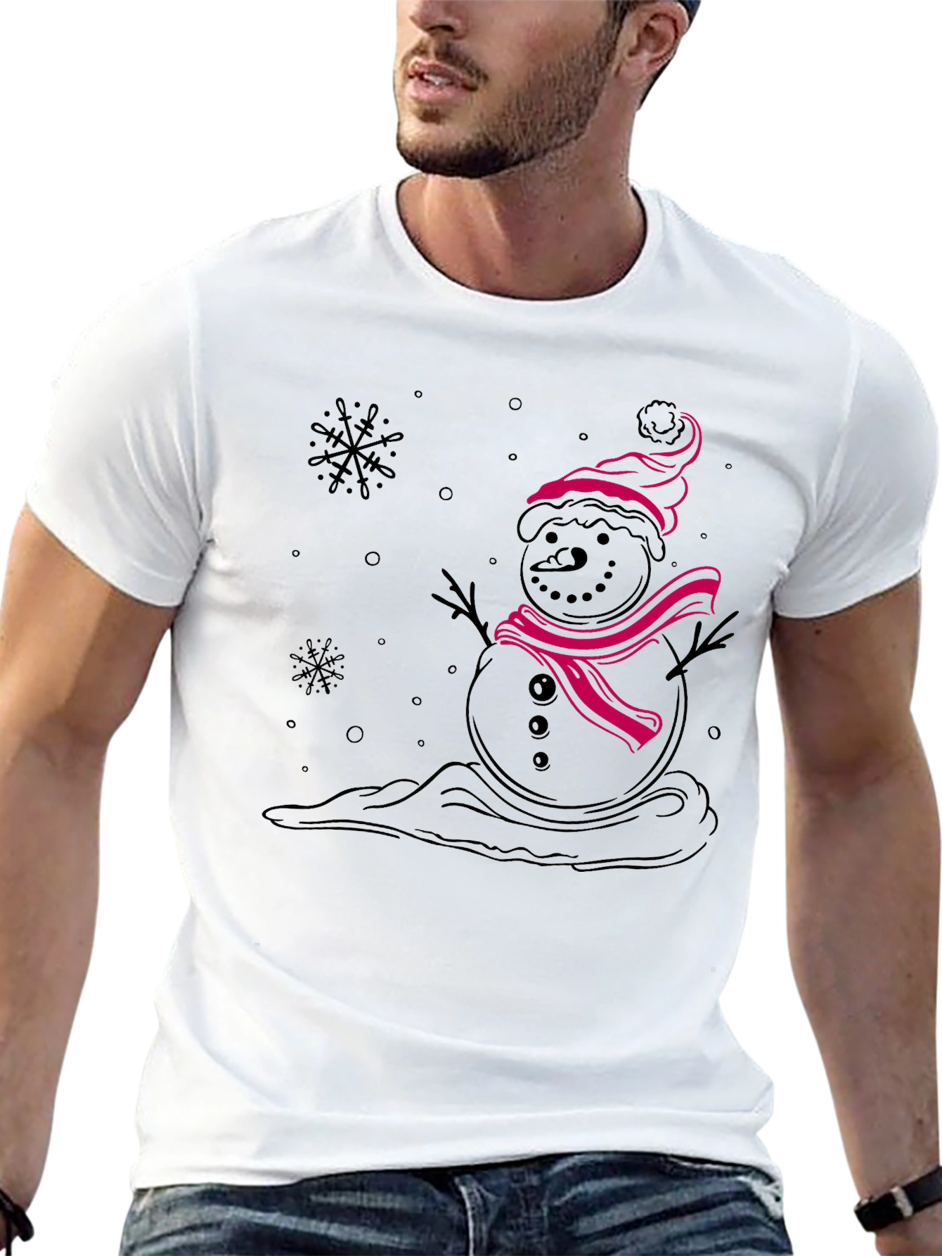 Snowman Graphic Tee - Holiday Fun!