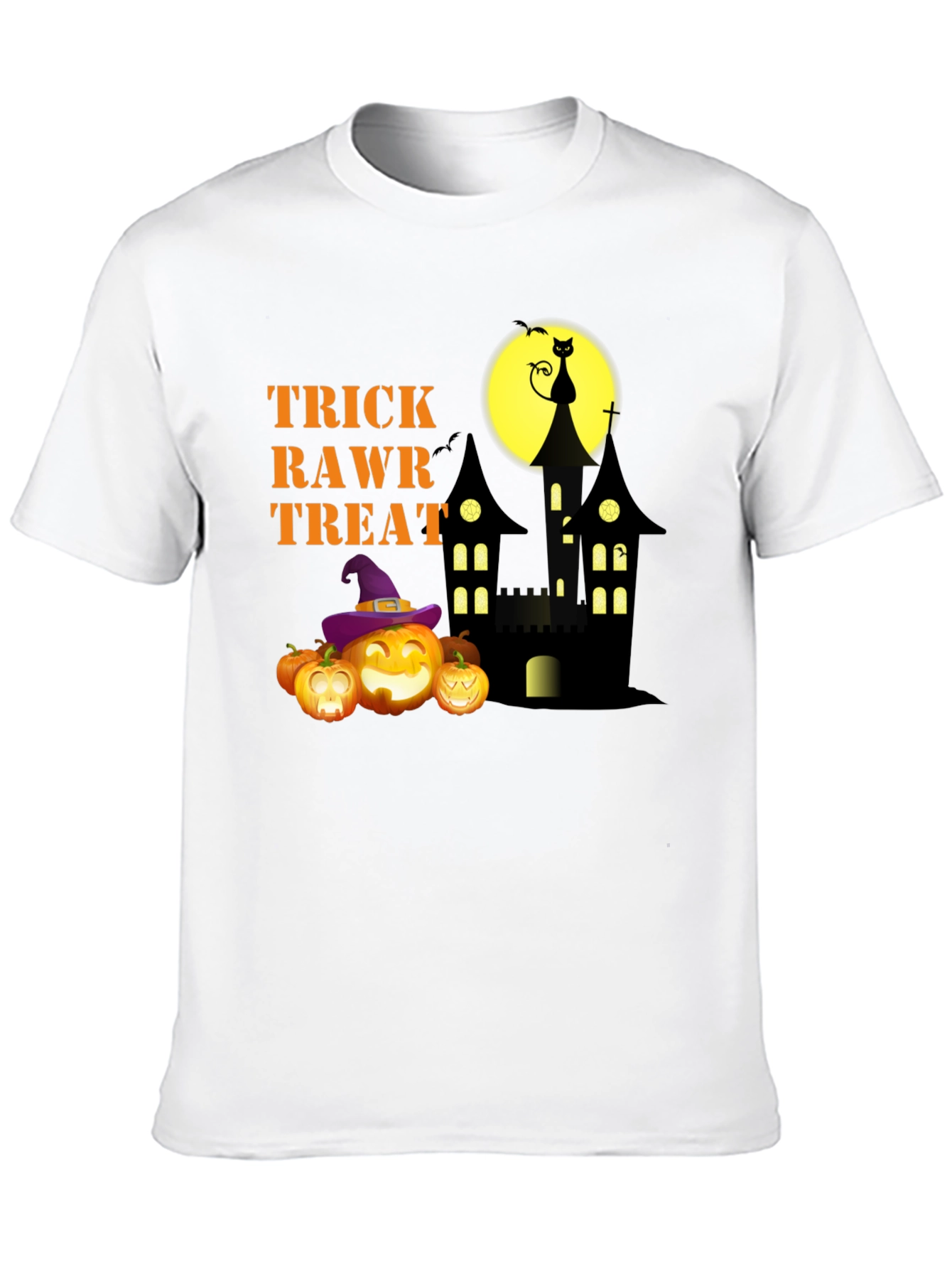 Halloween Trick Rawr Treat Graphic Tee
