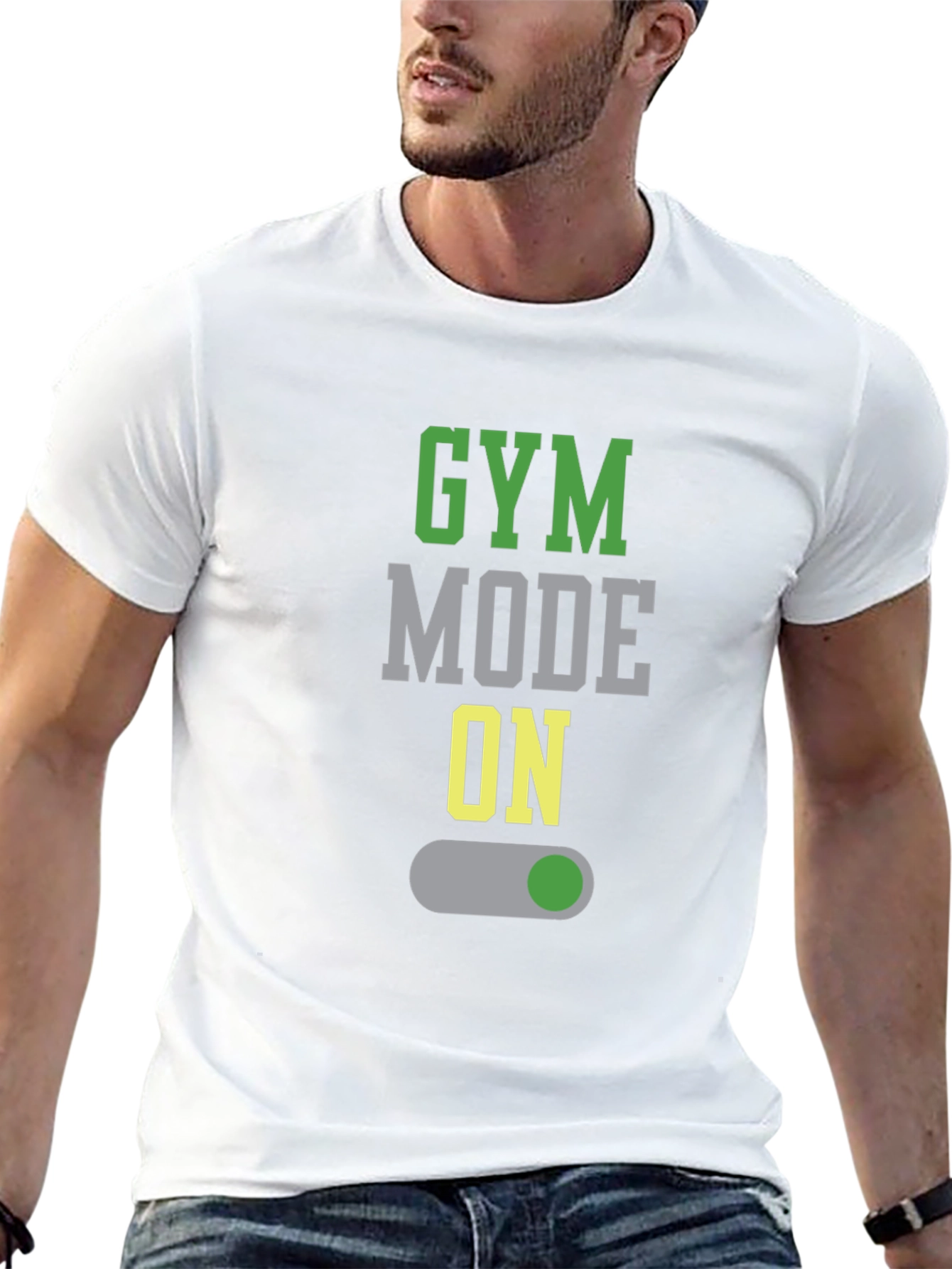 Gym Mode On Graphic Tee - Black