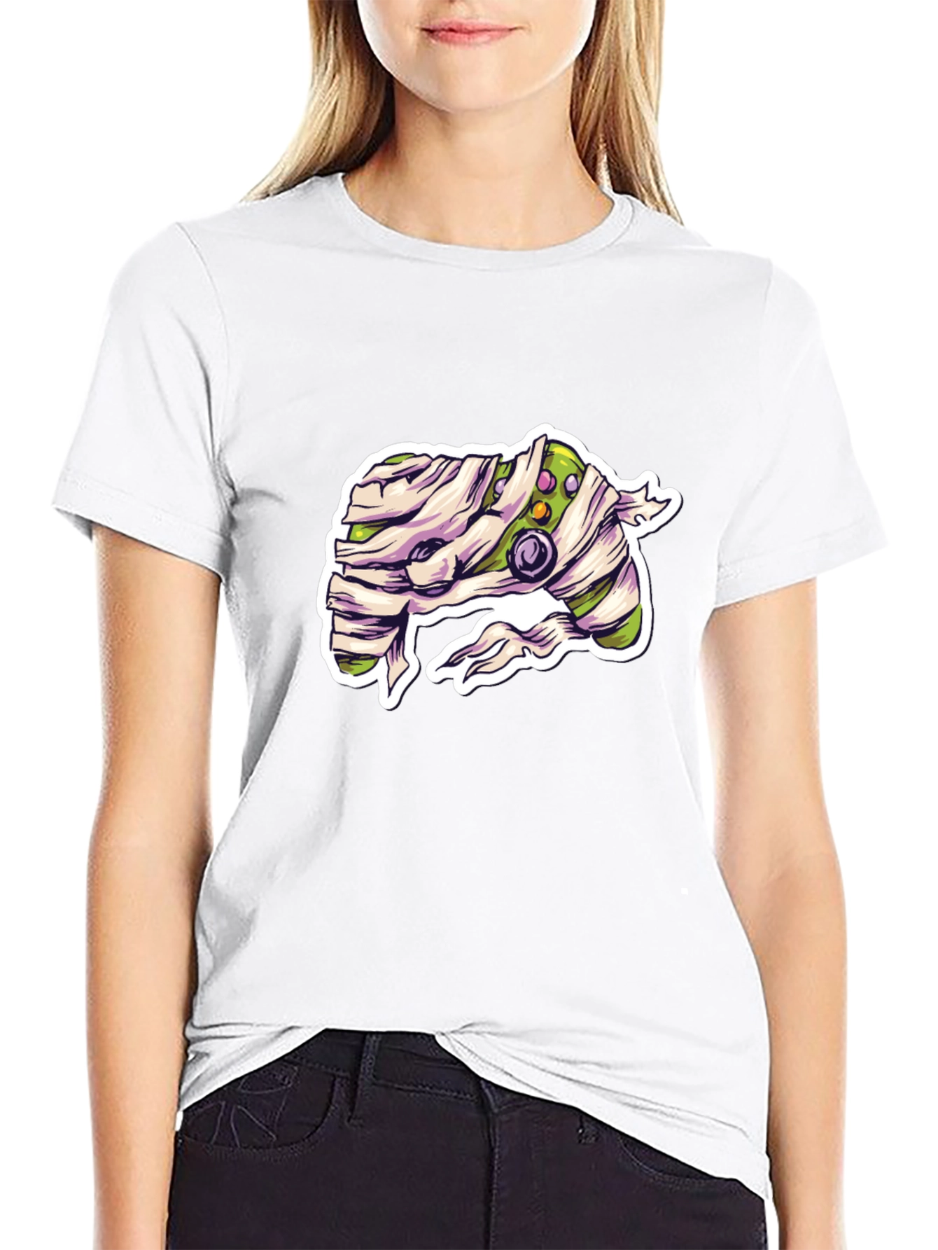 Mummy Controller Graphic T-Shirt - Gamer Halloween Tee
