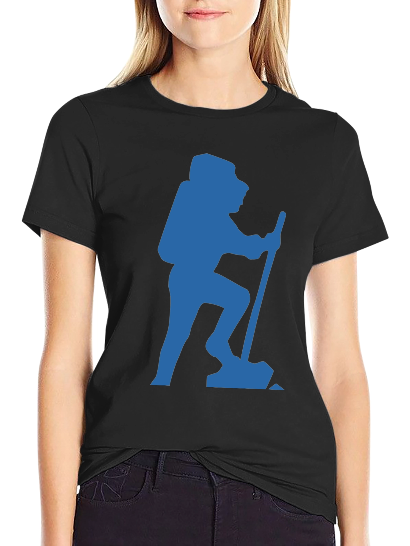 Hiking Adventure T-Shirt - Blue Silhouette