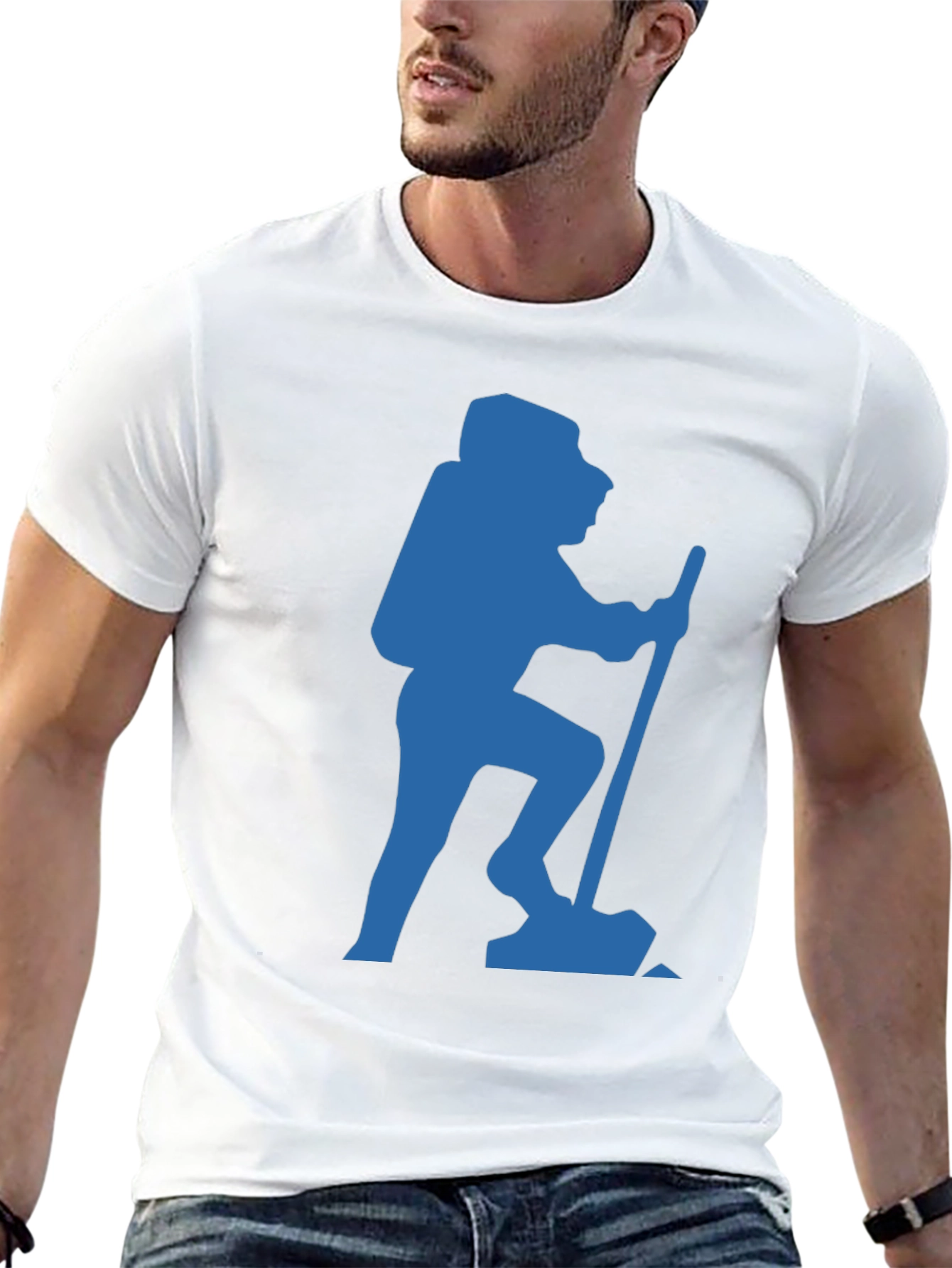Hiking Adventure T-Shirt - Blue Silhouette