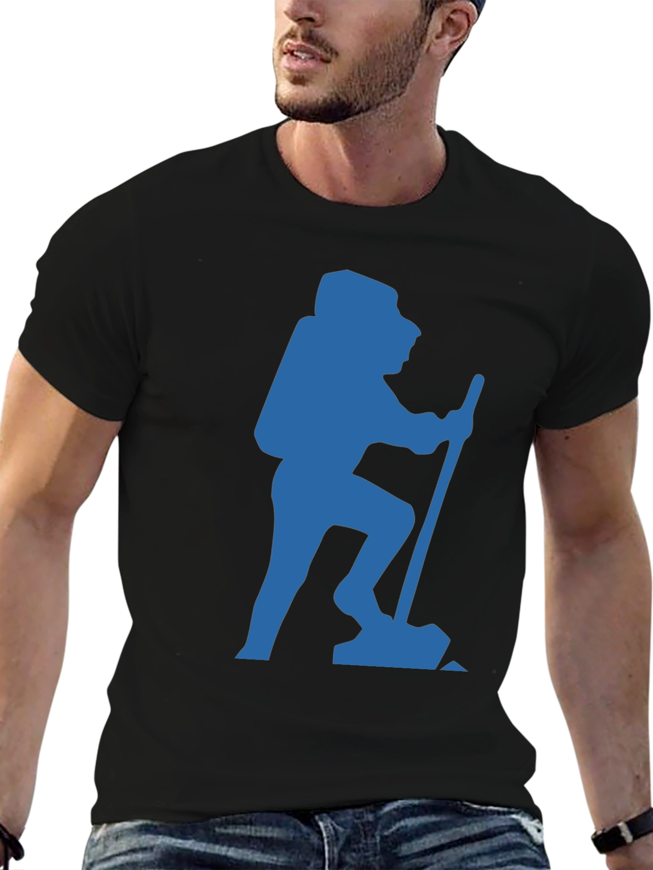 Hiking Adventure T-Shirt - Blue Silhouette