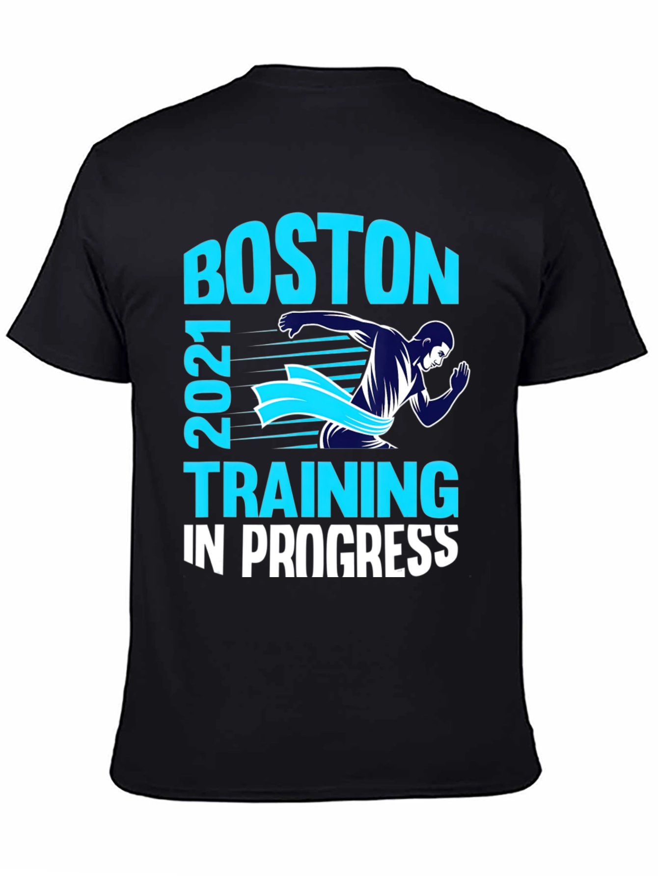 Boston 2021 Training In Progress Mens Black T-Shirt