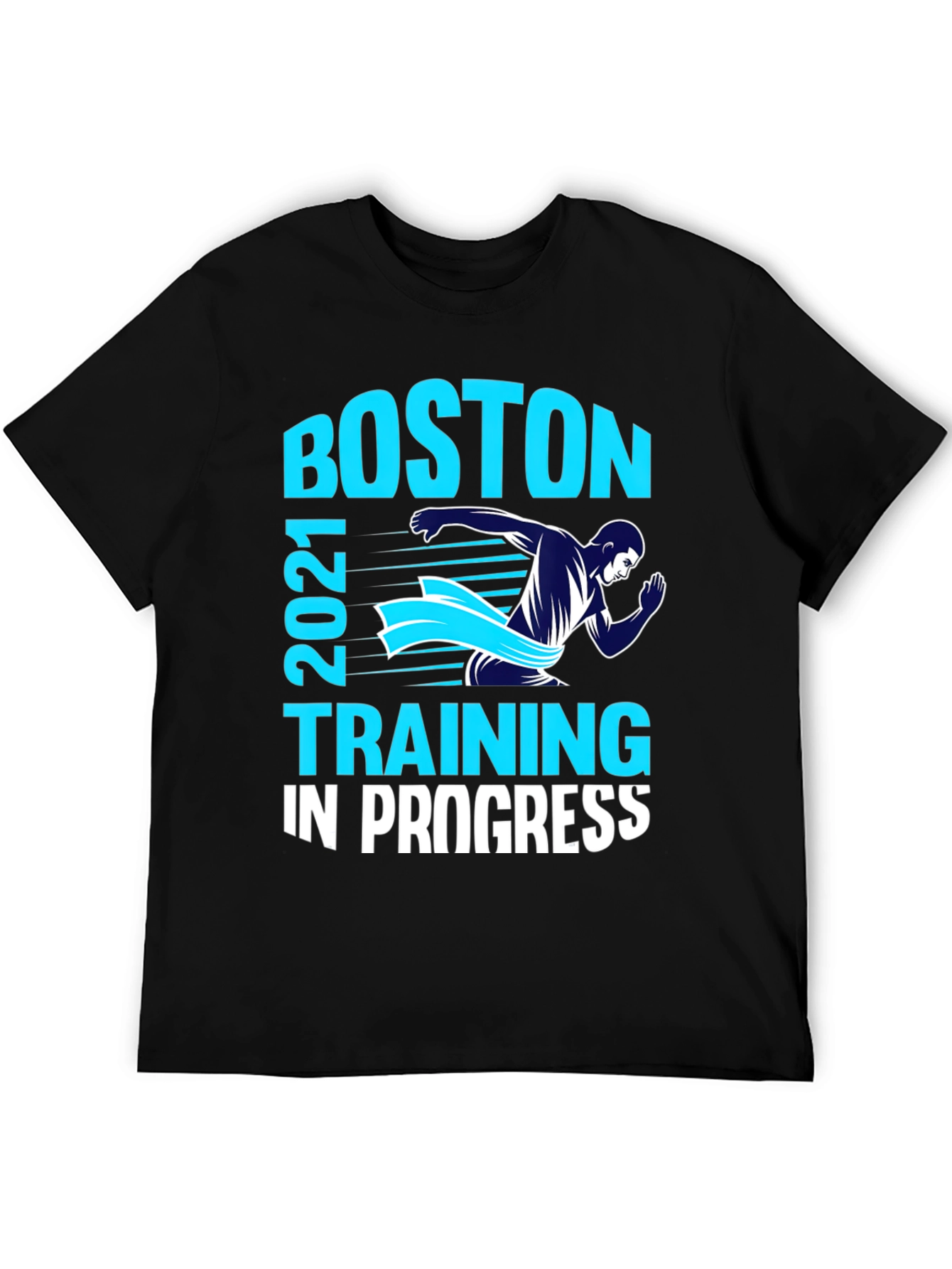 Boston 2021 Training In Progress Mens Black T-Shirt