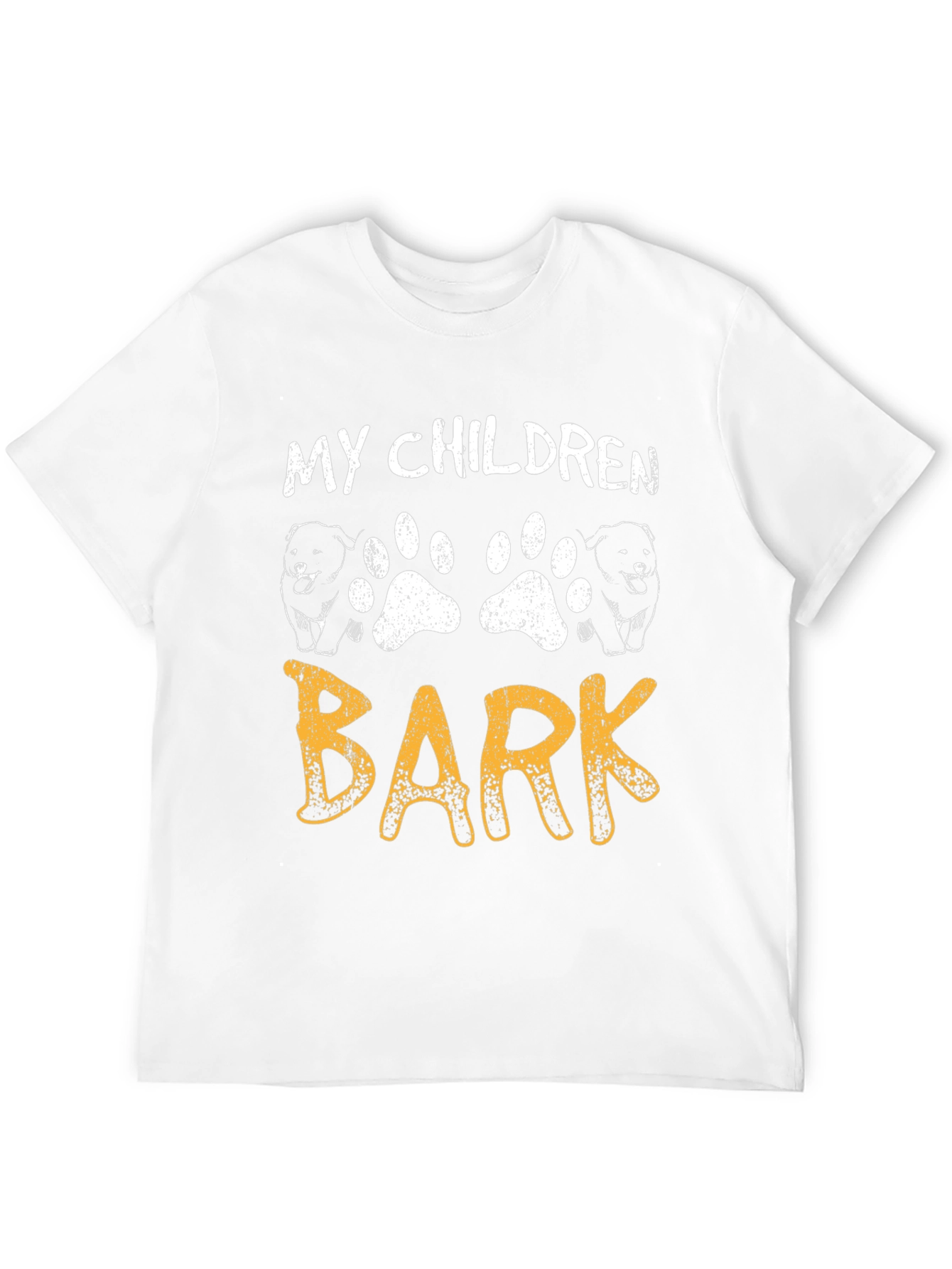 My Children Bark T-Shirt - Dog Paw Print Tee