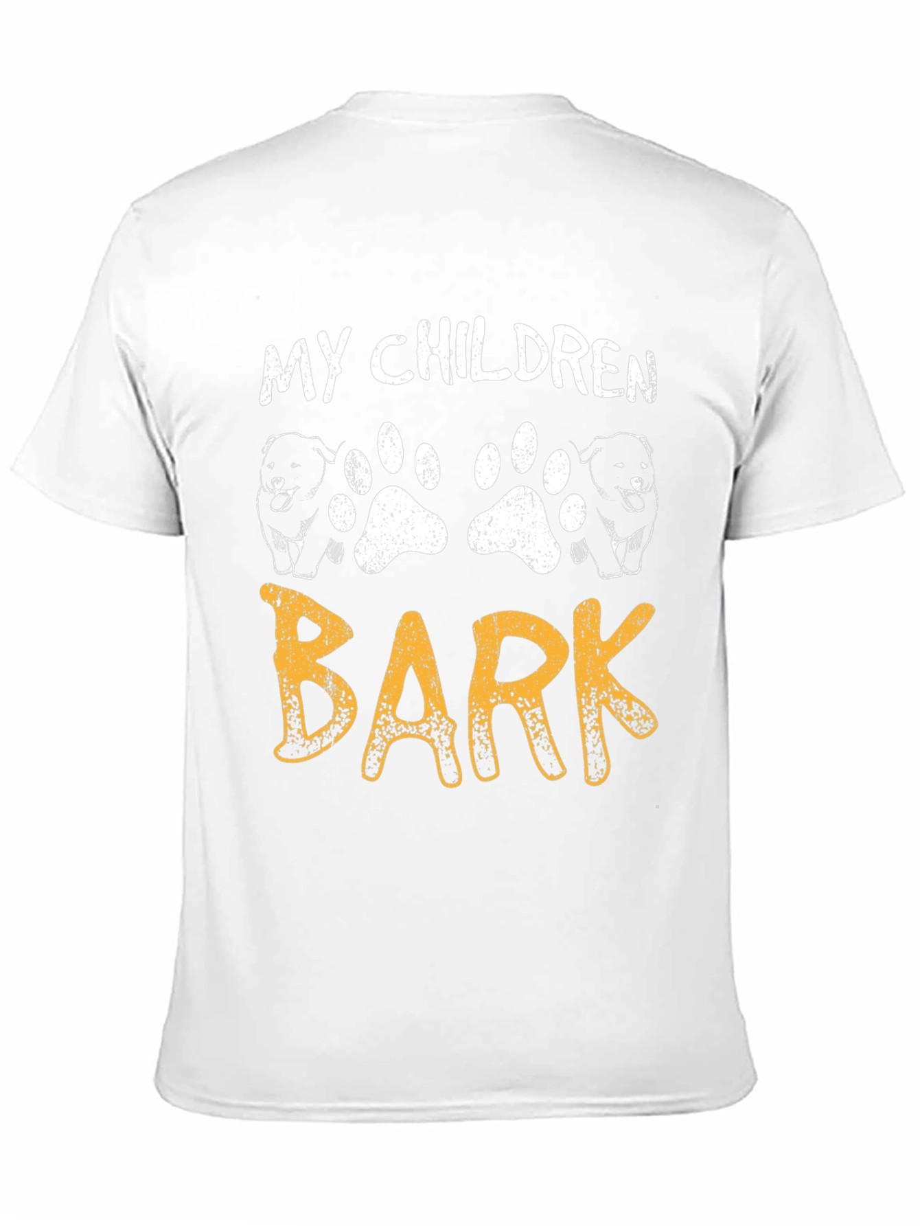 My Children Bark T-Shirt - Dog Paw Print Tee