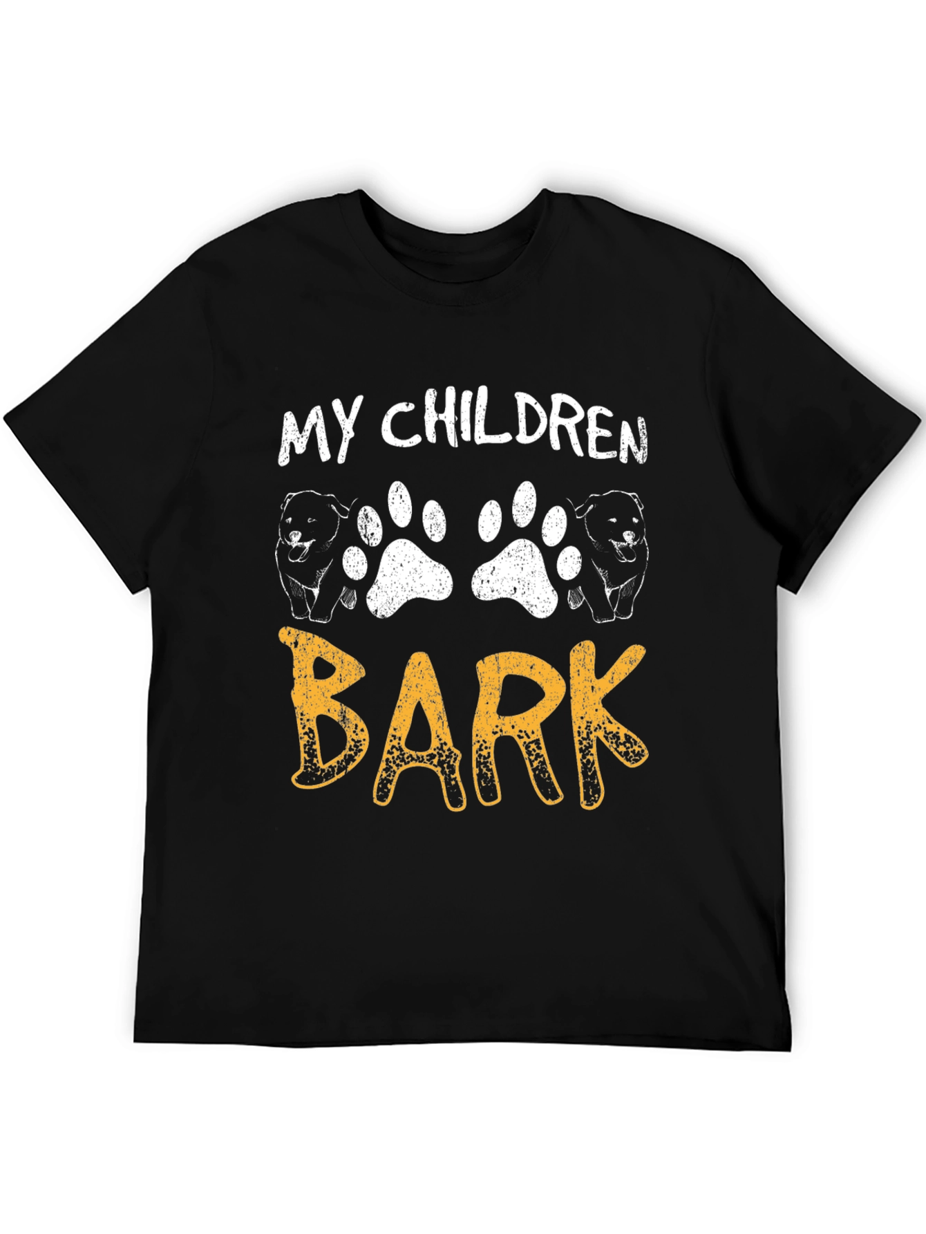 My Children Bark T-Shirt - Dog Paw Print Tee