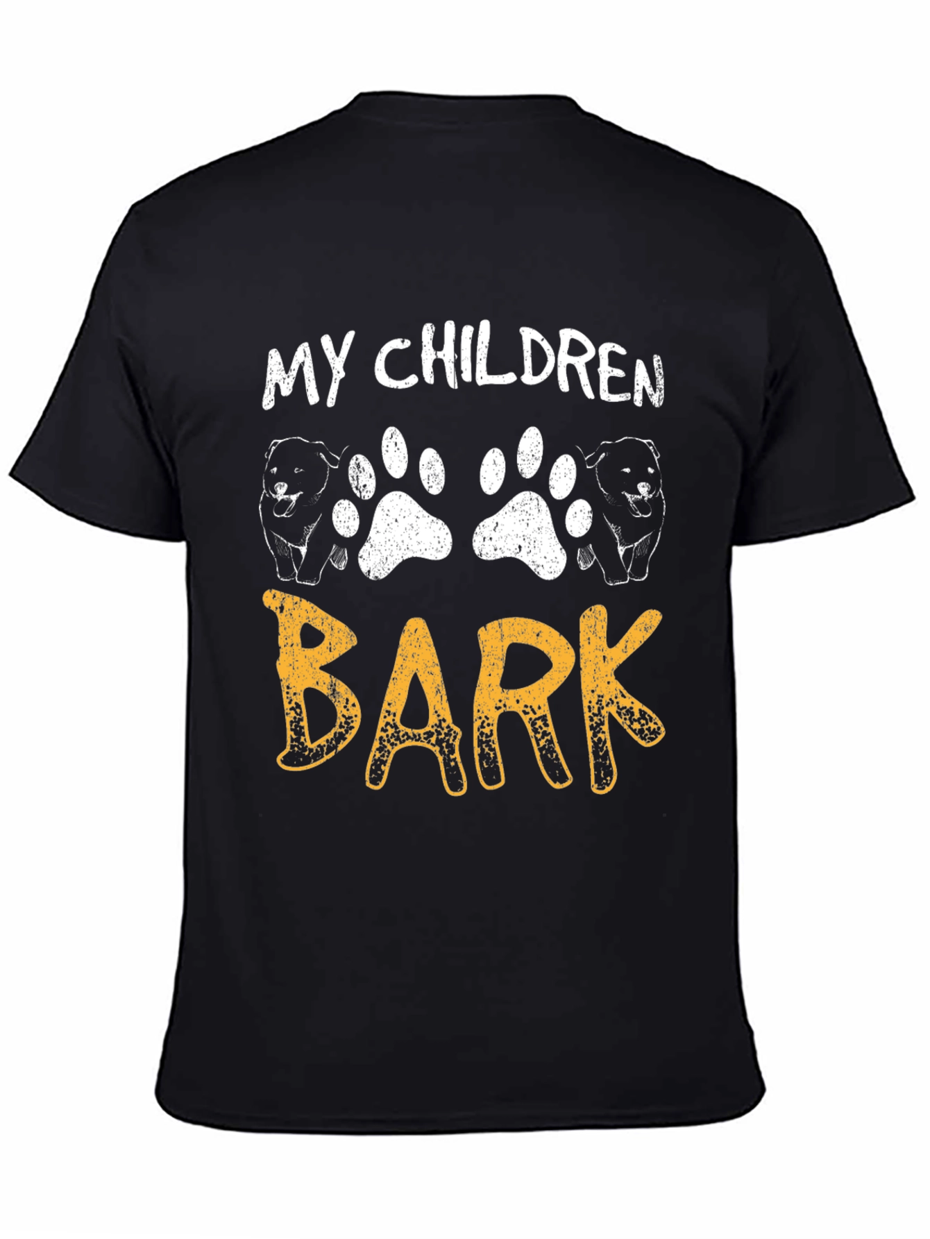 My Children Bark T-Shirt - Dog Paw Print Tee